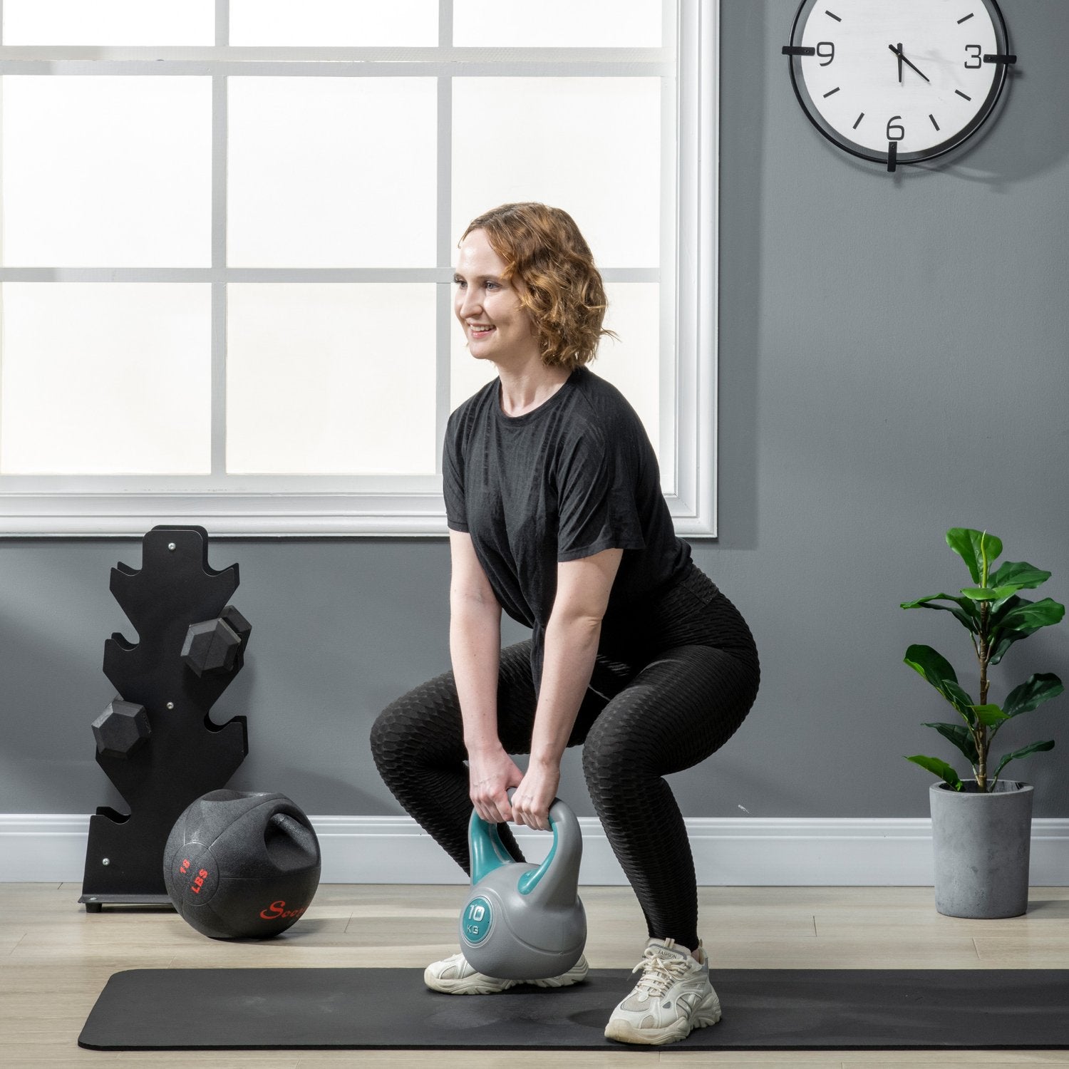 10 kg golvvänlig kettlebell – styrka och kondition
