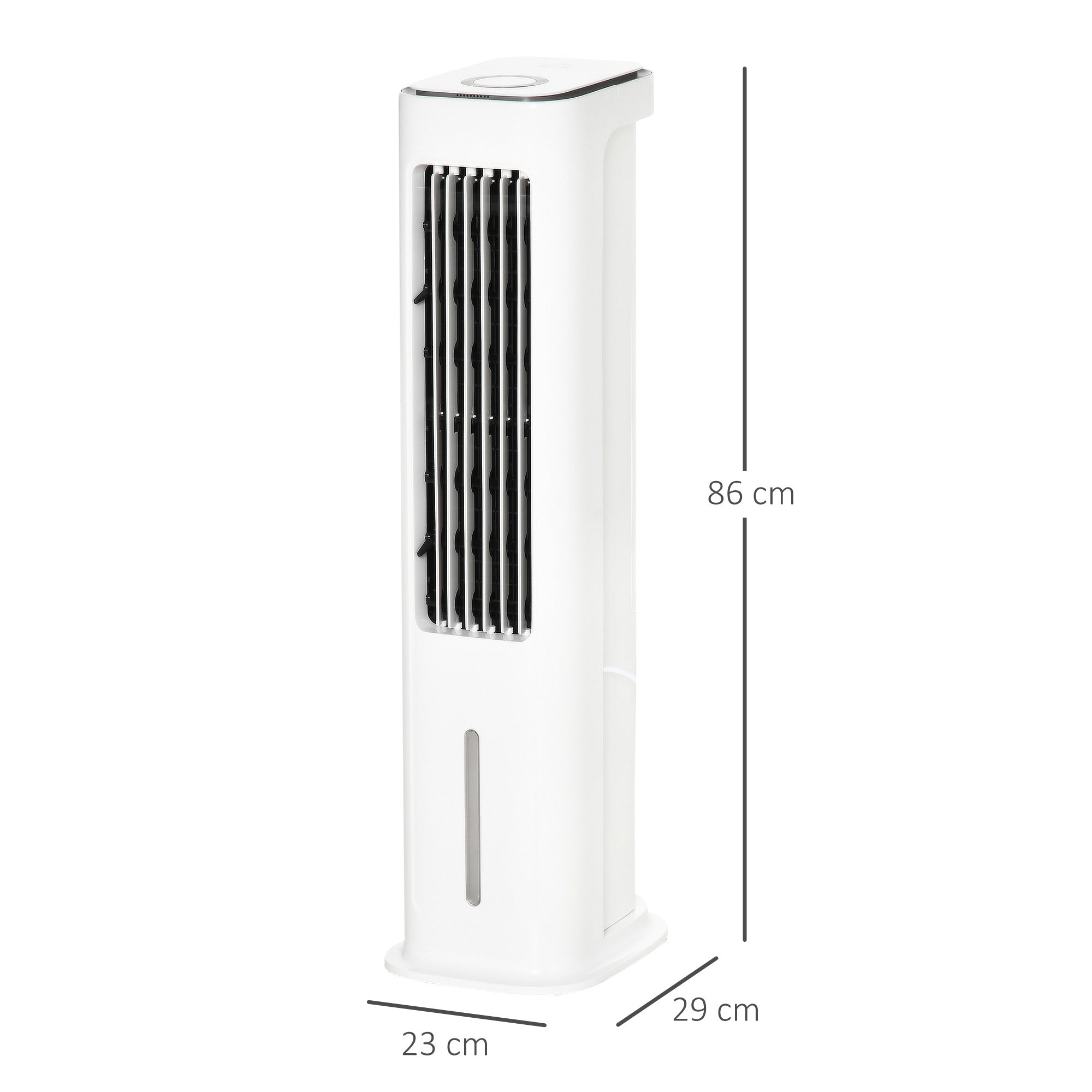 2-i-1 luftkylare med 5 liters tank, 12 timmars timer, för 20㎡