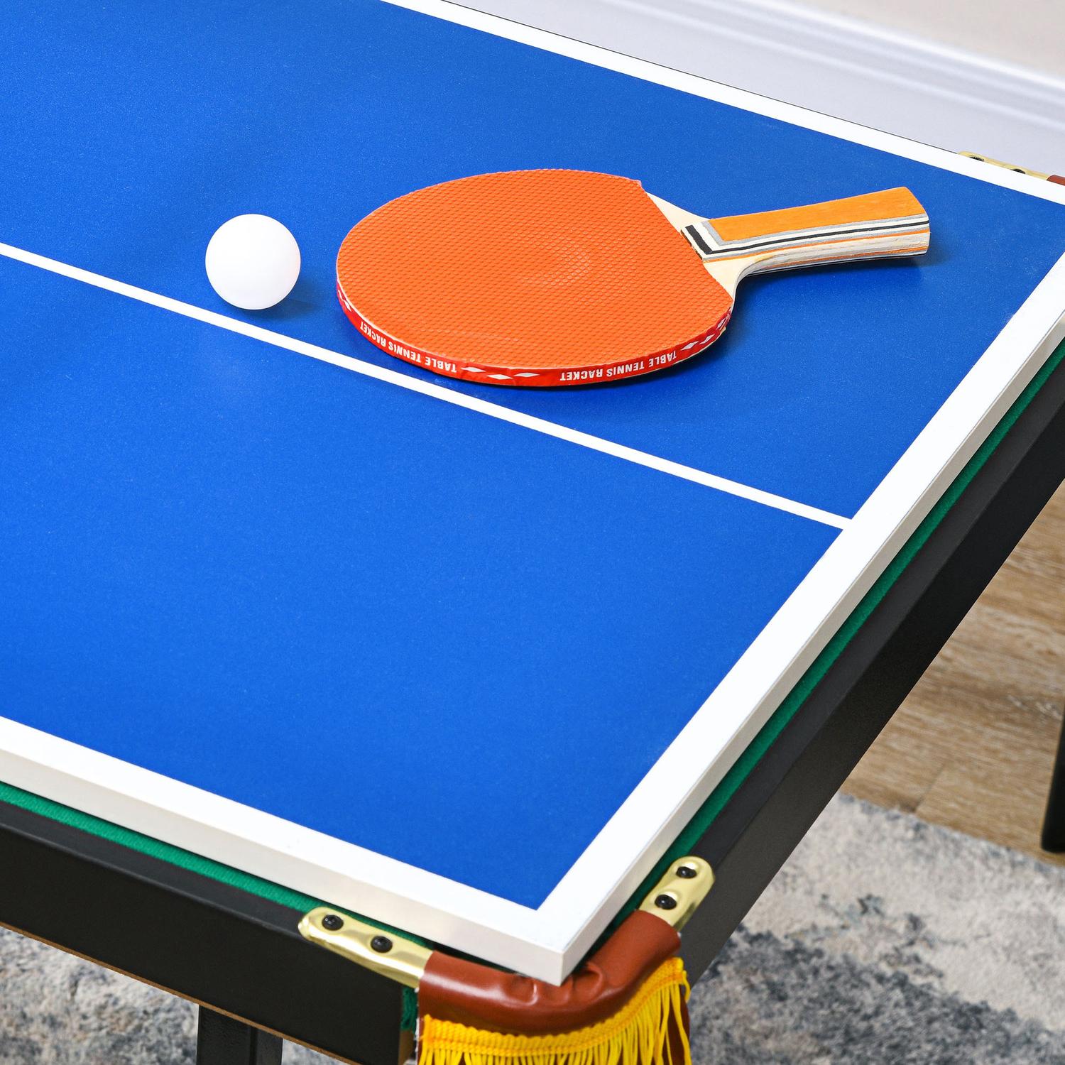 2-i-1 spelbord – biljard och bordtennis, justerbar höjd