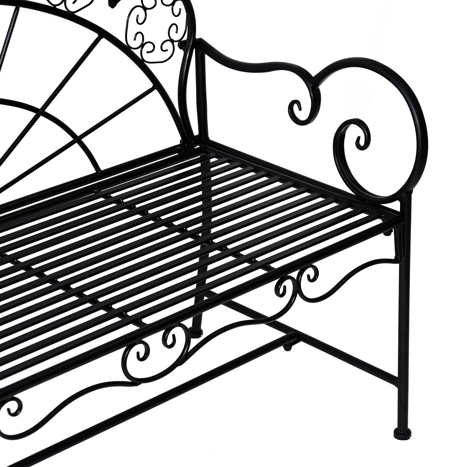 2-sits metall trädgårdsbänk – Parkmöbler