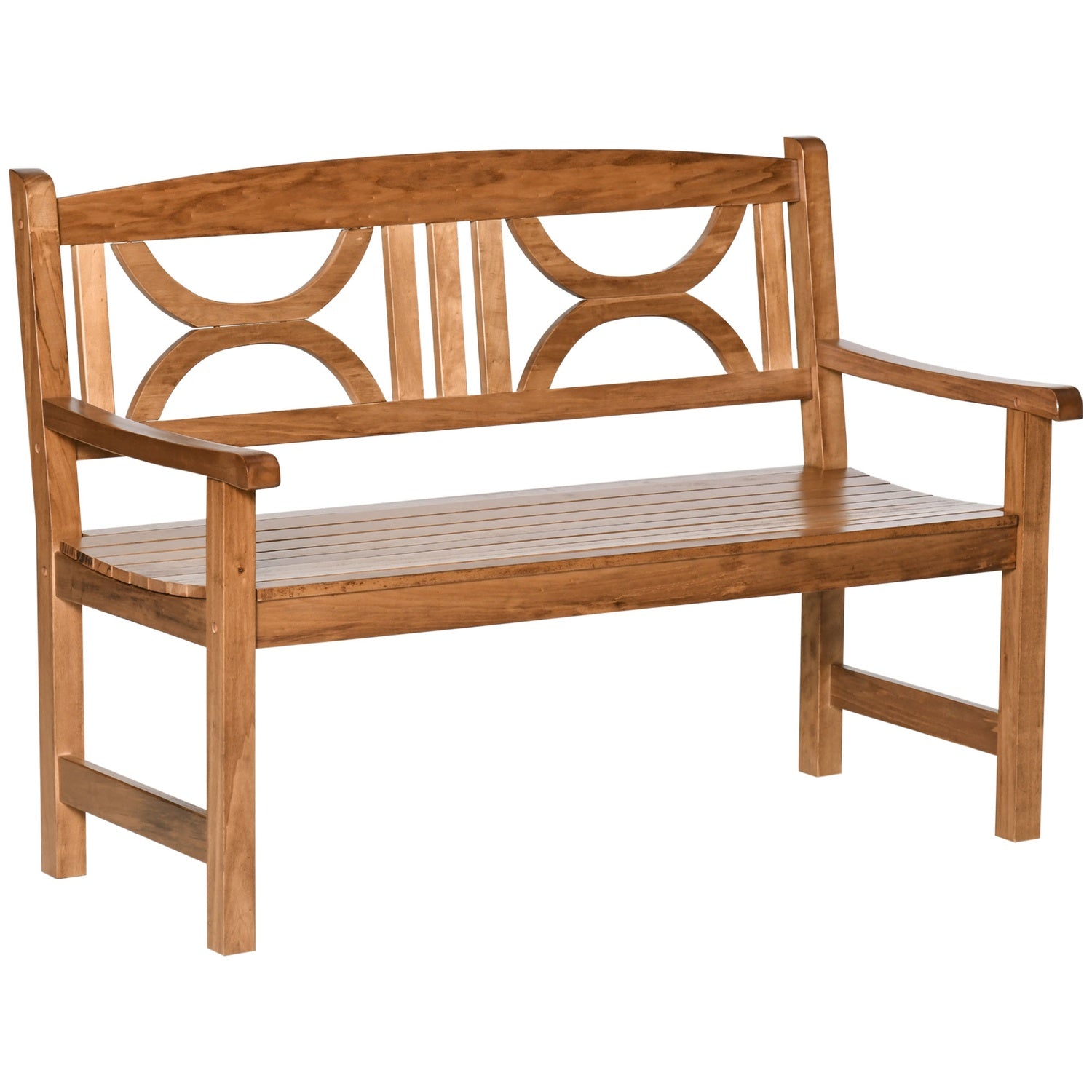 2-sits trädgårdsbänk, poppelträ, naturlig finish