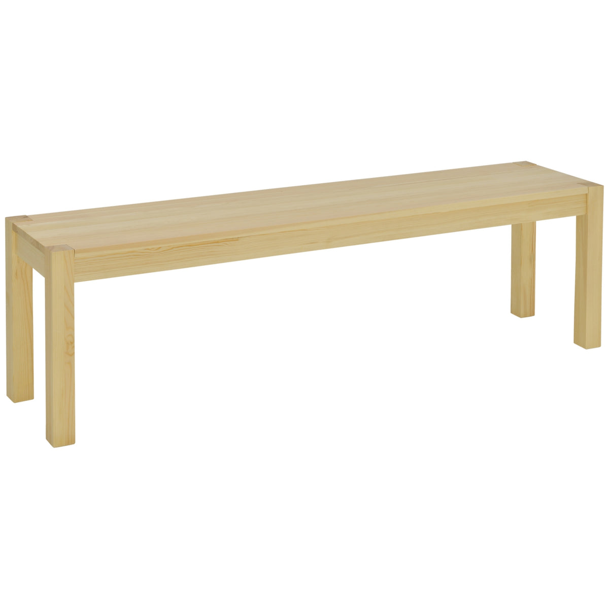 3-sits matsalsbänk i furu, rymmer 330 kg, 150 x 33 x 45 cm
