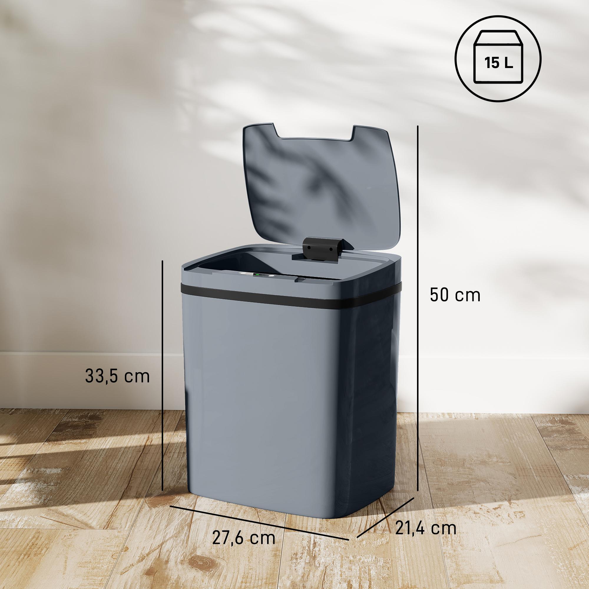 Automatisk sensoravfallskorg, 15 l, beröringsfria och manuella lägen