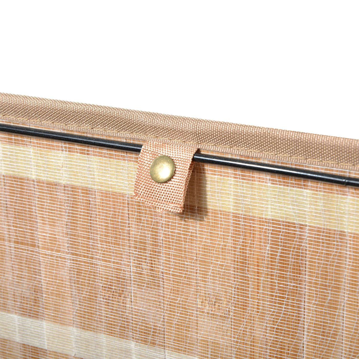 Panier à linge pliant en bambou 72L – sac en toile avec couvercle