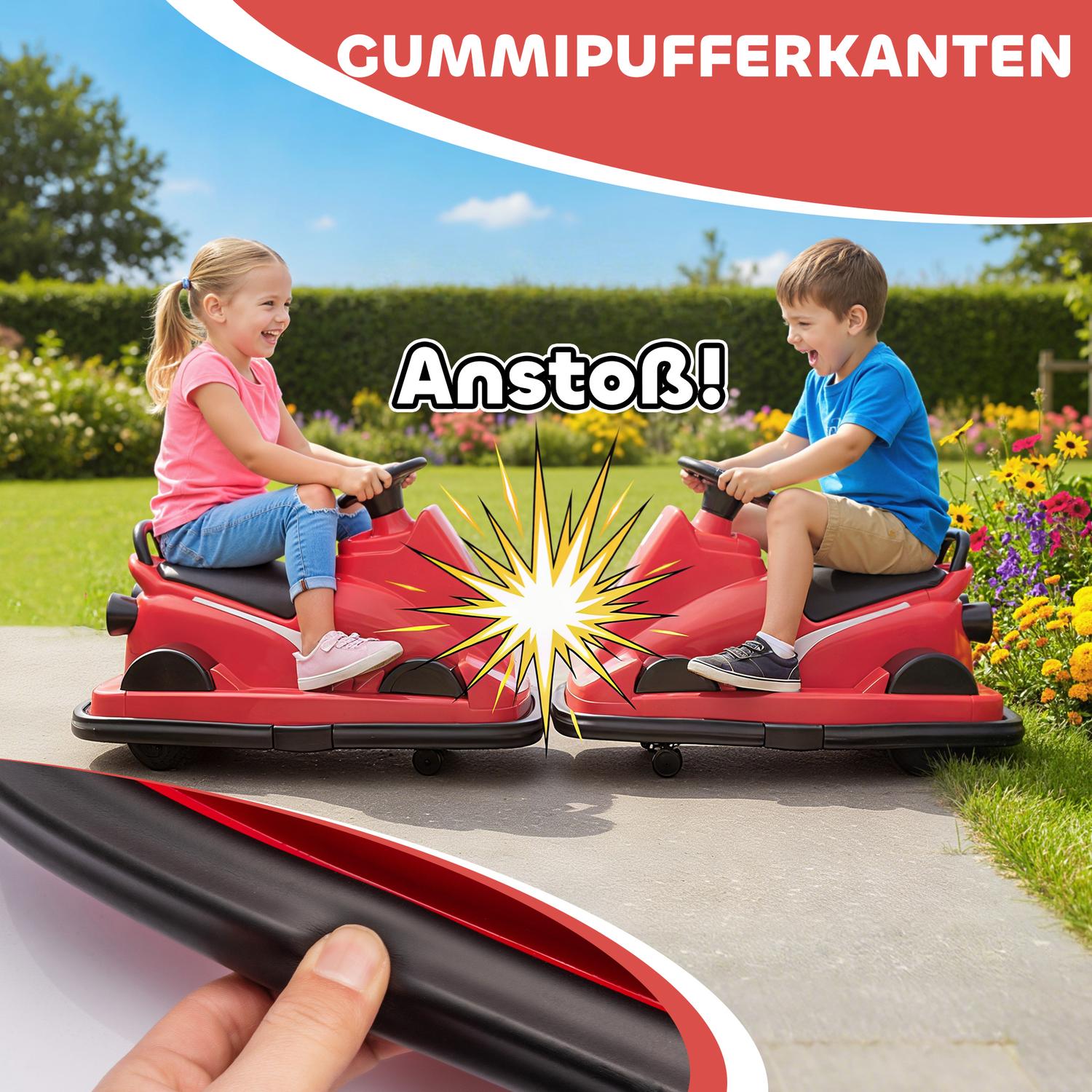 Barnbil, 360 graders snurr, LED-ljus, musik, åldrar 3-8