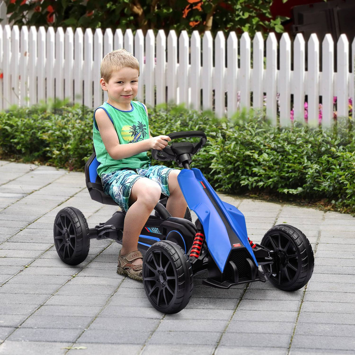 Kinder-Pedal-Gokart mit verstellbarem Sitz und Handbremse