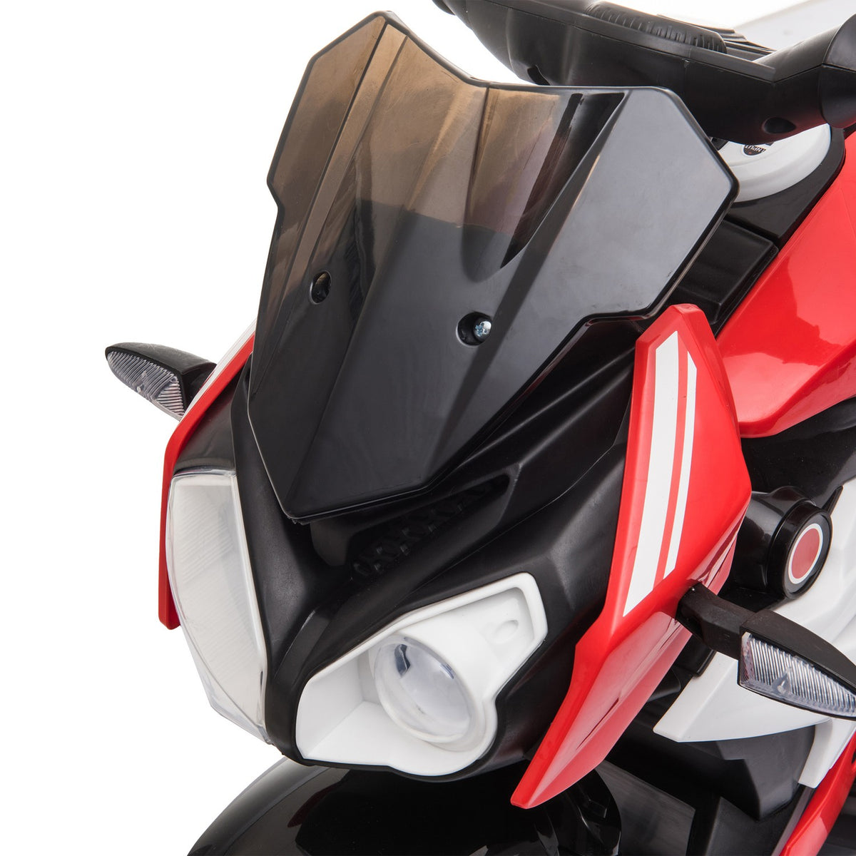 Moto électrique 6V pour enfant, musique & lumière, noir/rouge