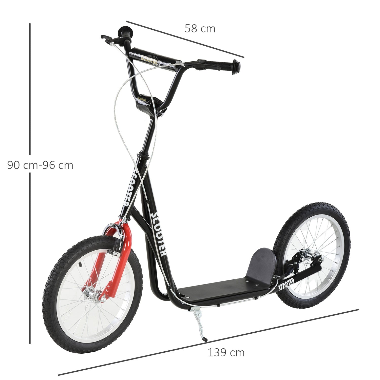Barnsparkcykel, luftdäck, handbroms, blå