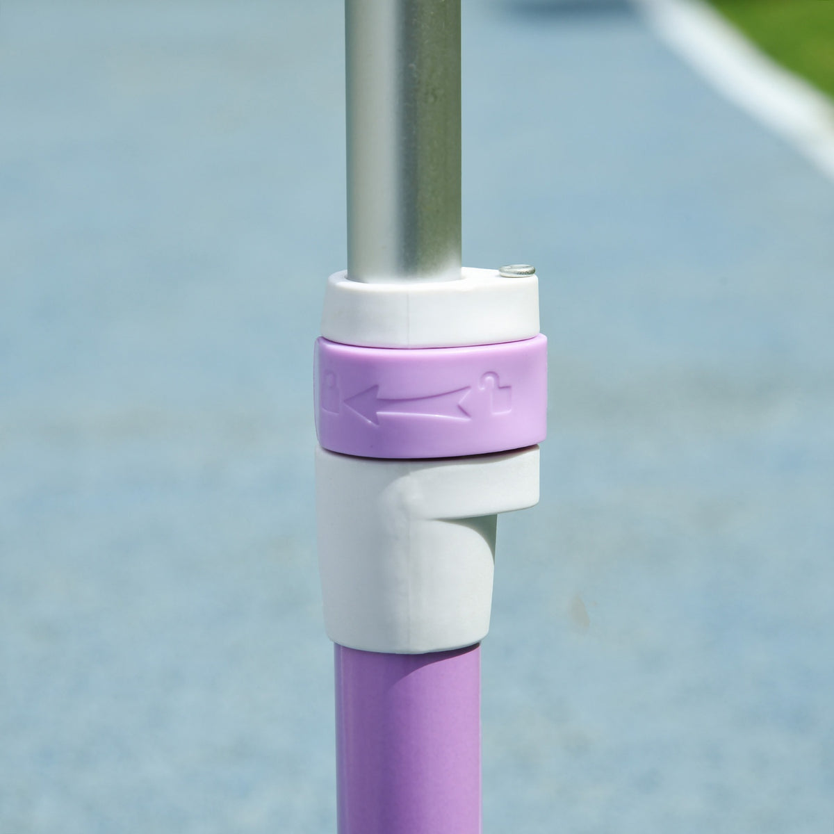 Barnsparkcykel med LED-hjul, justerbar höjd, lila