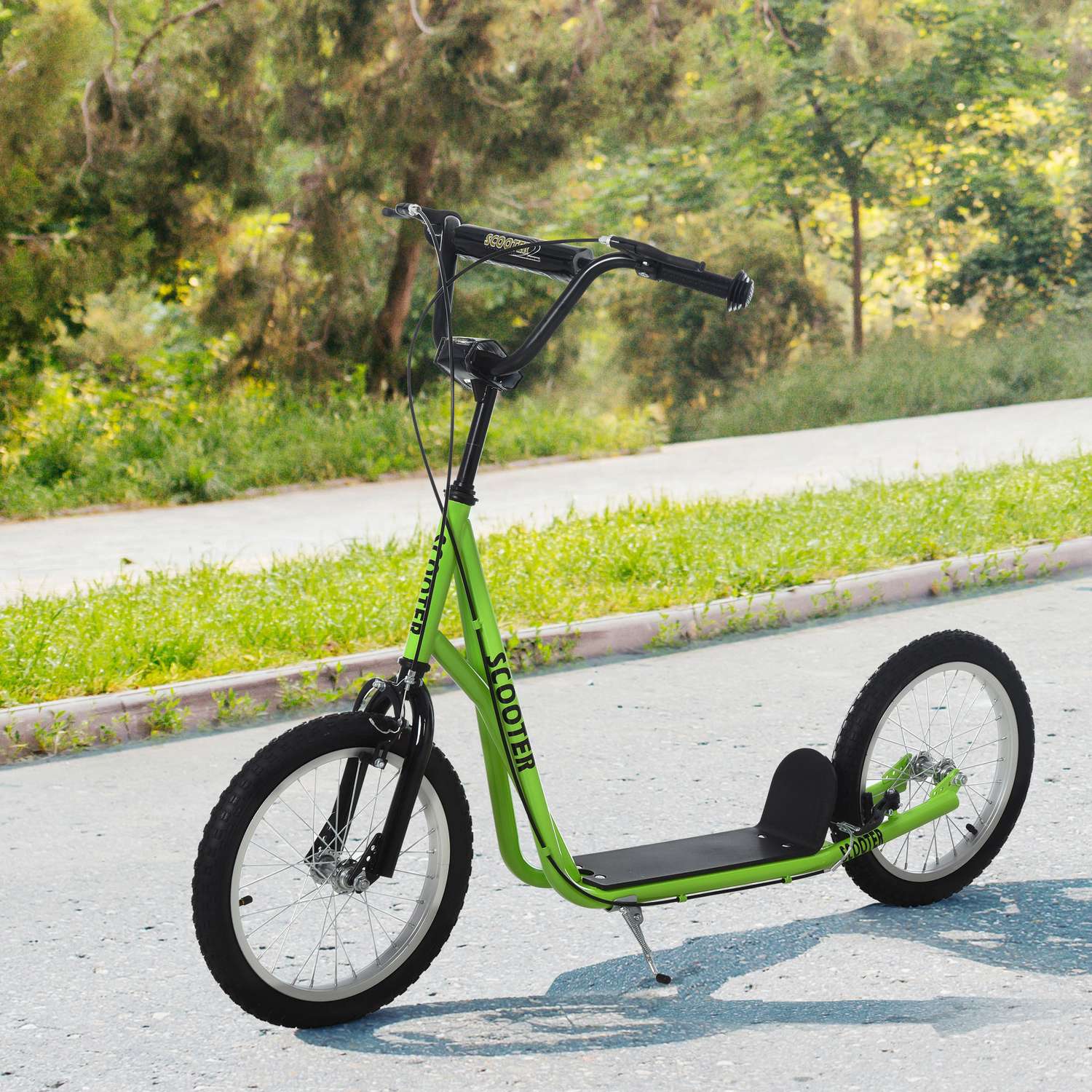 Barnsparkcykel med handbroms, 16-tums luftdäck