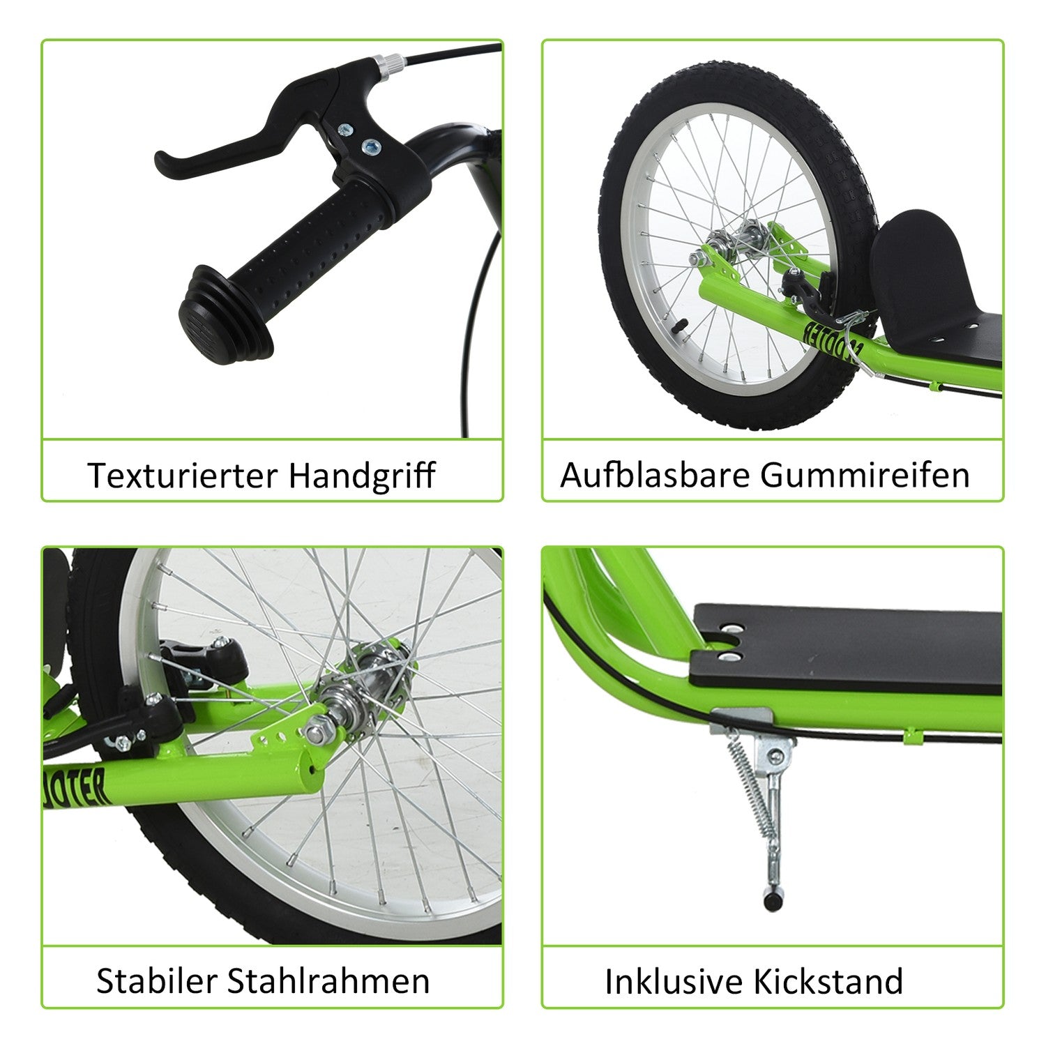 Barnsparkcykel med handbroms, 16-tums luftdäck