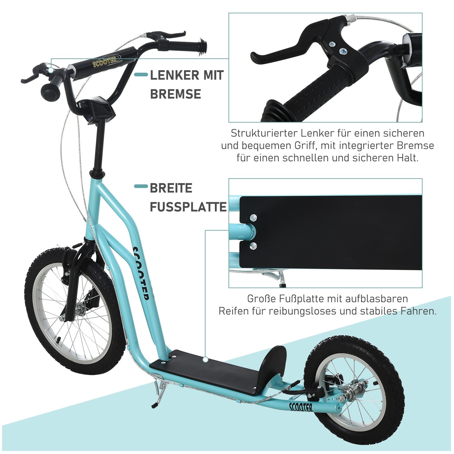 Barnsparkcykel med luftdäck, ålder 5+