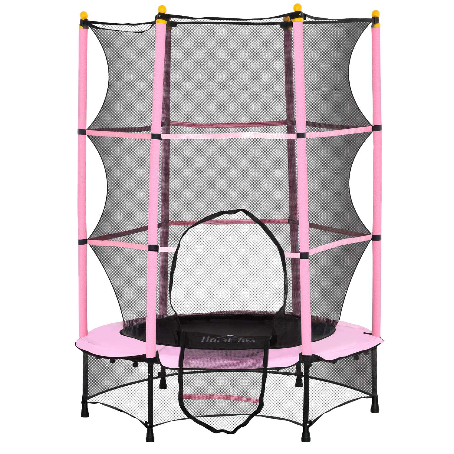 Barnstudsmatta med skyddsnät, Rosa, Ø140 cm
