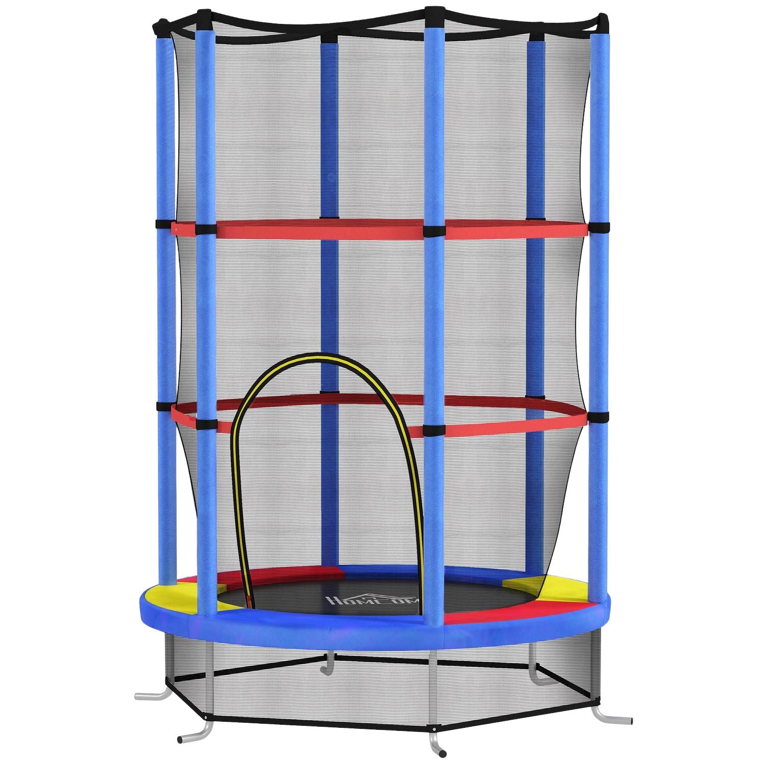 Barnstudsmatta med skyddsnät – inomhus/utomhus, Ø140 cm