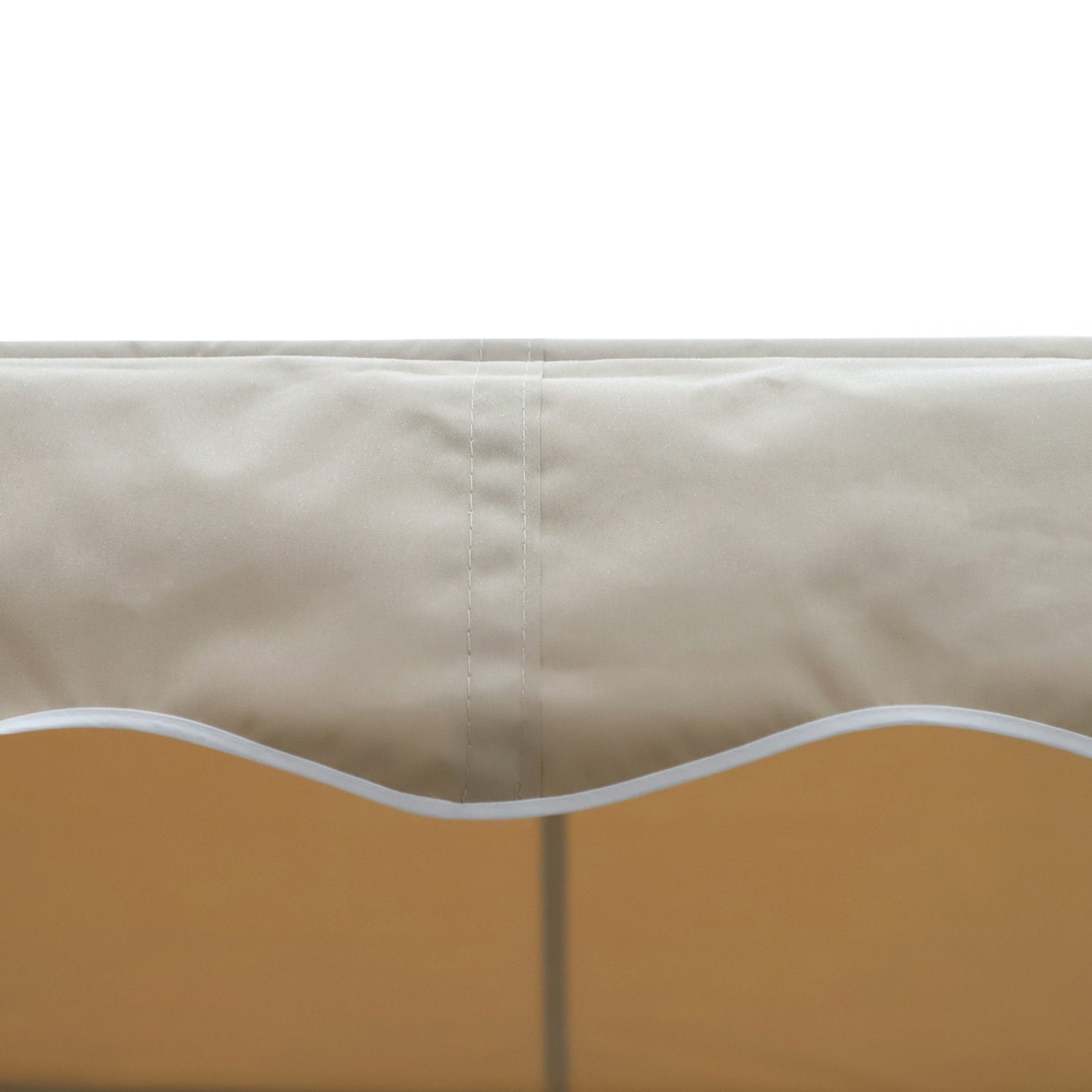 Beige hopfällbar uteplatsmarkis, vevmanövrerad, 4,5x3,4M