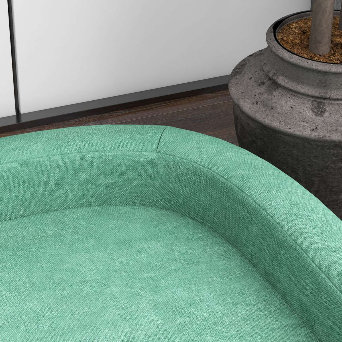 Bequemes Haustiersofa mit Kissen, erhöhtes grünes Design