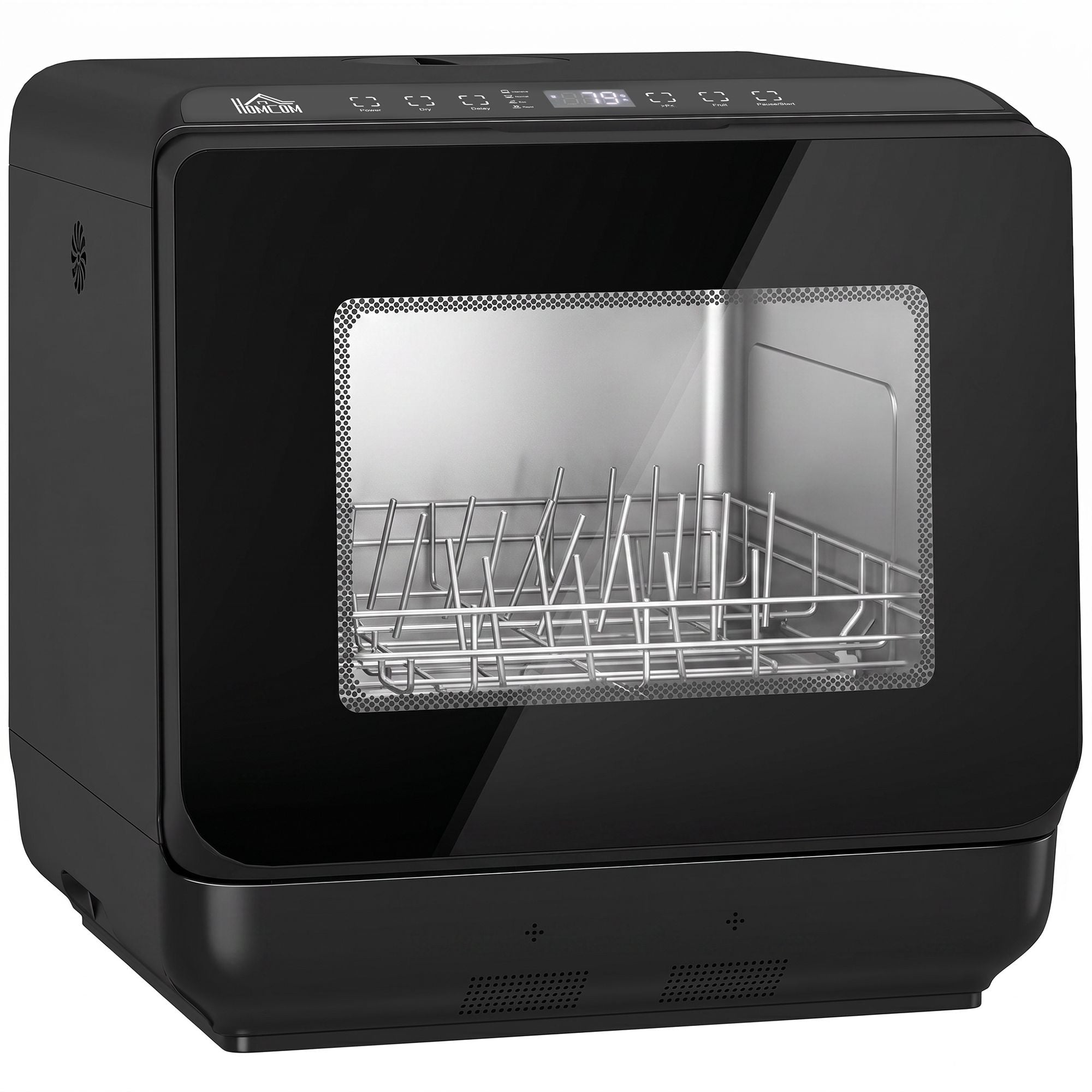 Bänkdiskmaskin, 6 liters tank, 5 program, torkning, svart