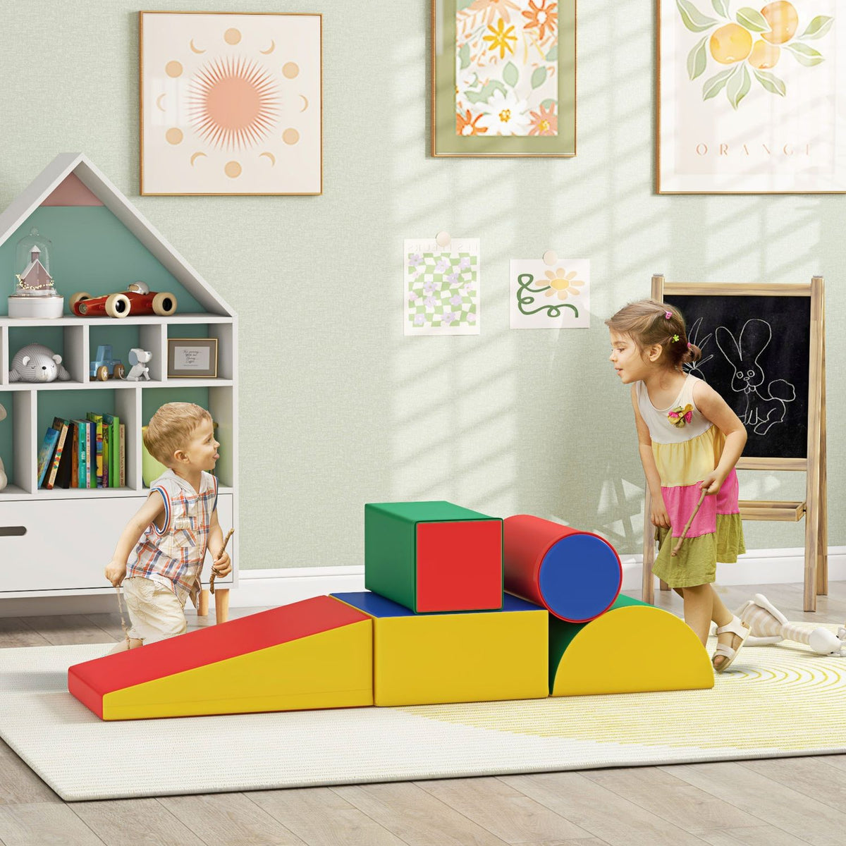 Blocs de construction en mousse pour enfant, doux et sûrs, similicuir