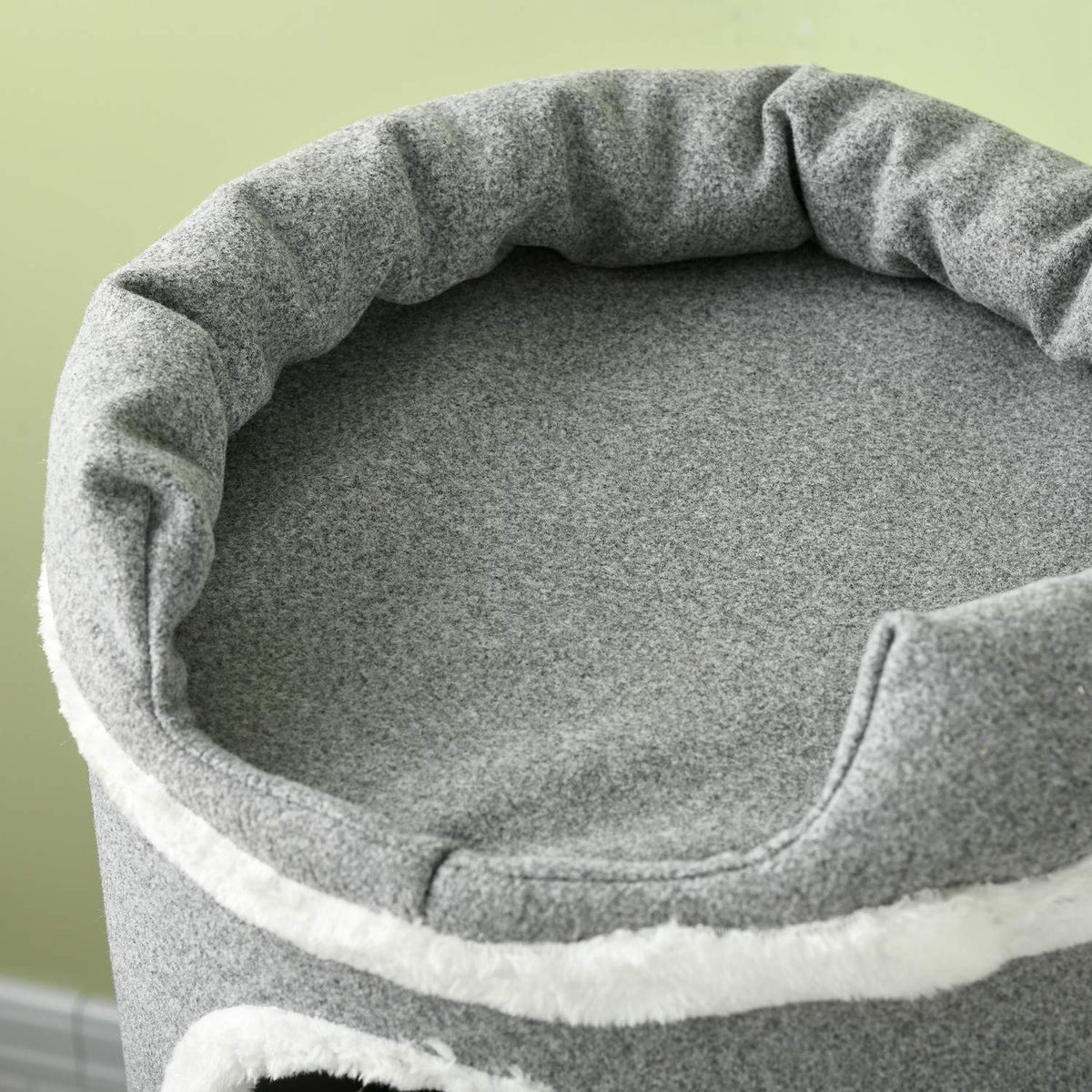 Cat Scratching Barrel med Säng & Plattformar, 99 cm, Grå