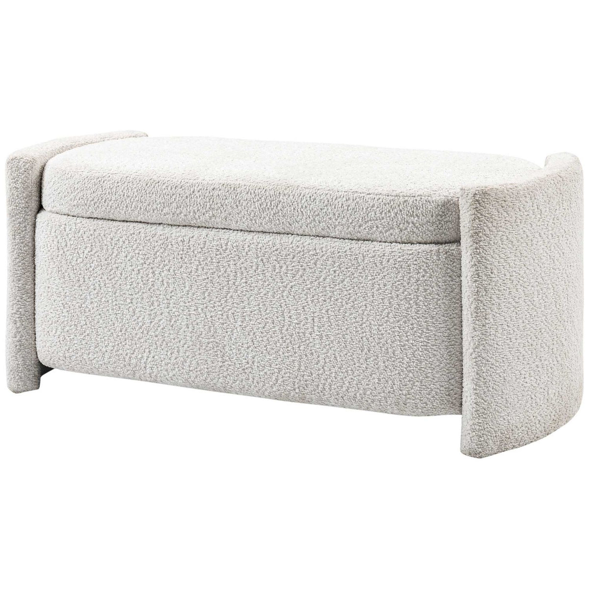 Cream Velvet Förvaringsbänk med lock – 105 x 44 x 45,5 cm