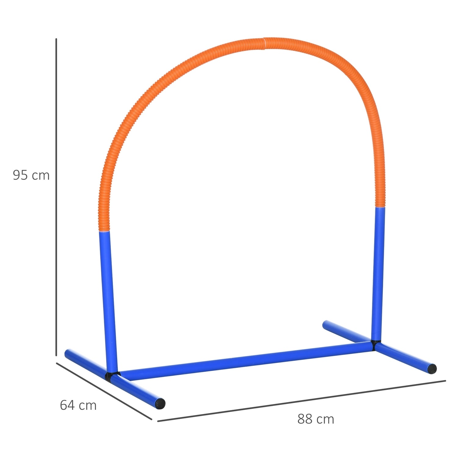 Dog Agility Training Set, 4-delat med bärväska, blå/orange