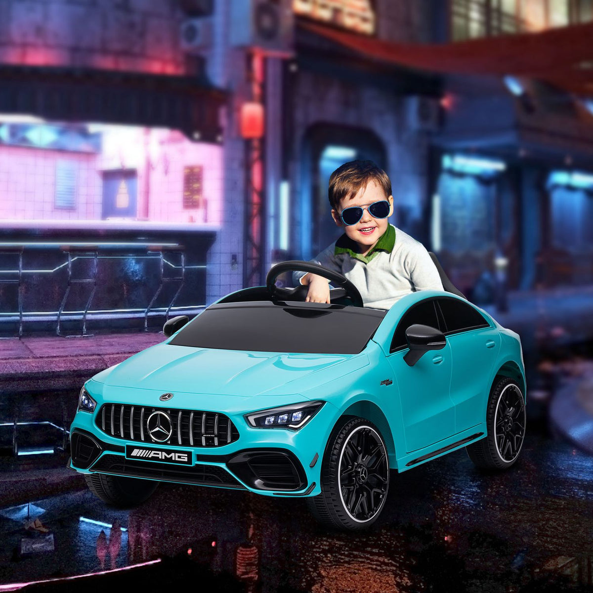 Auto elettrica per bambini 12V con telecomando, USB, luci