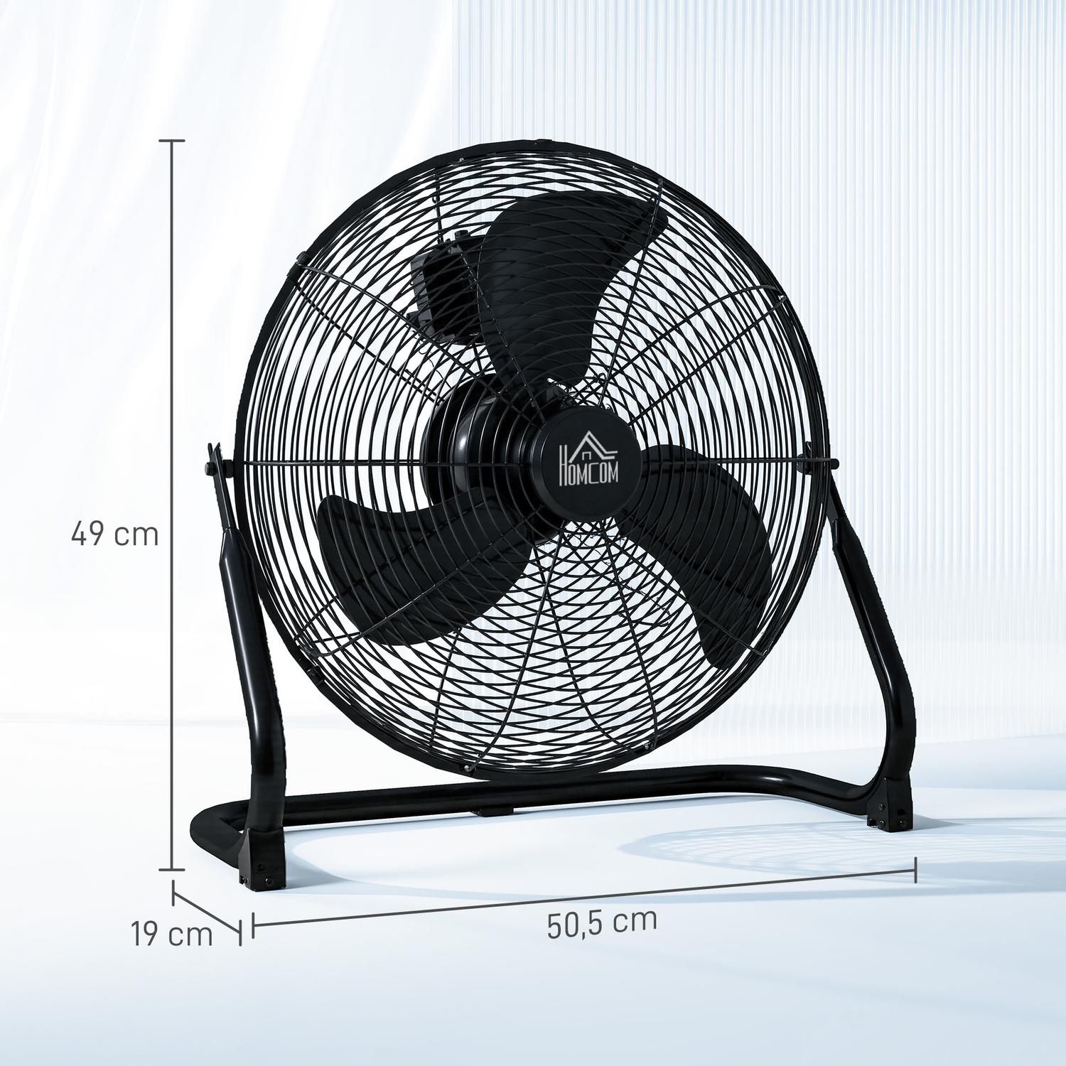 Elektrisk bordsfläkt, 3 hastigheter & 120° lutning, svart