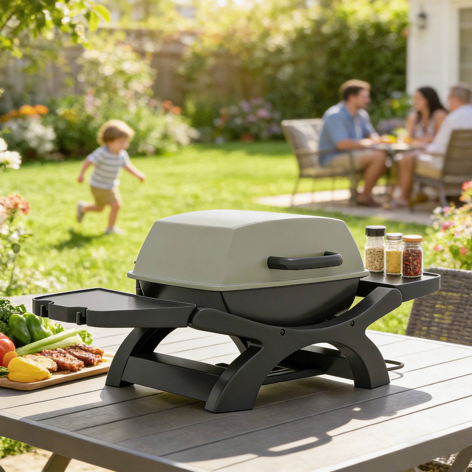 Elektrisk bordsgrill 2300W, Non-stick, Bärbar, 23x71 cm