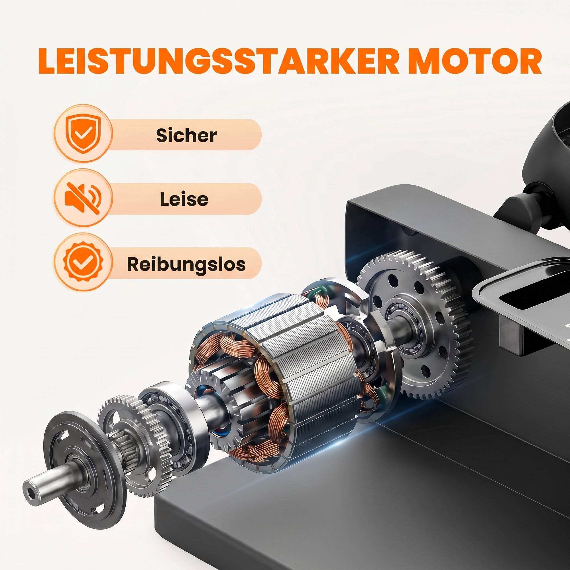 Elektrisk crosstrainer för underbord, fjärrkontroll, LED, 12 hastigheter