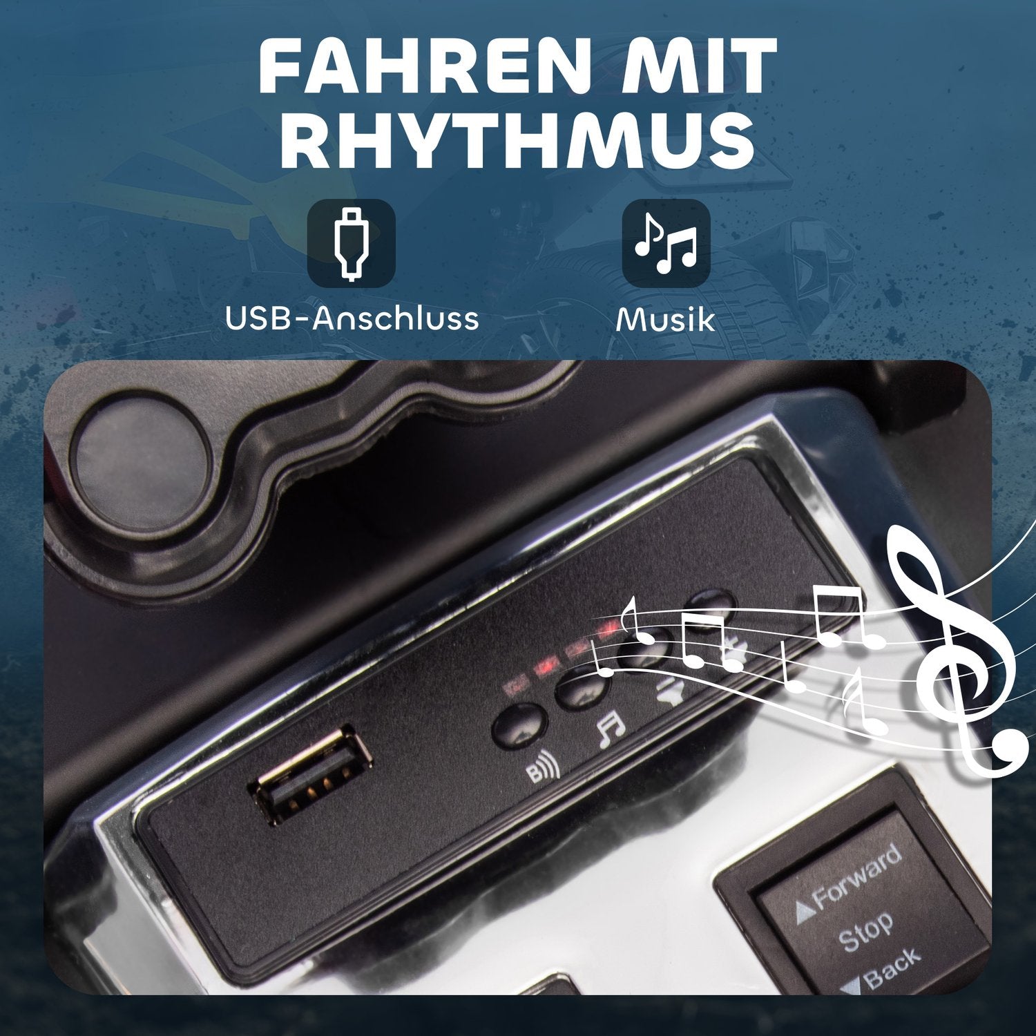 Elektrisk trehjuling för barn, batteri, MP3, LED, åldrar 3-8, gul