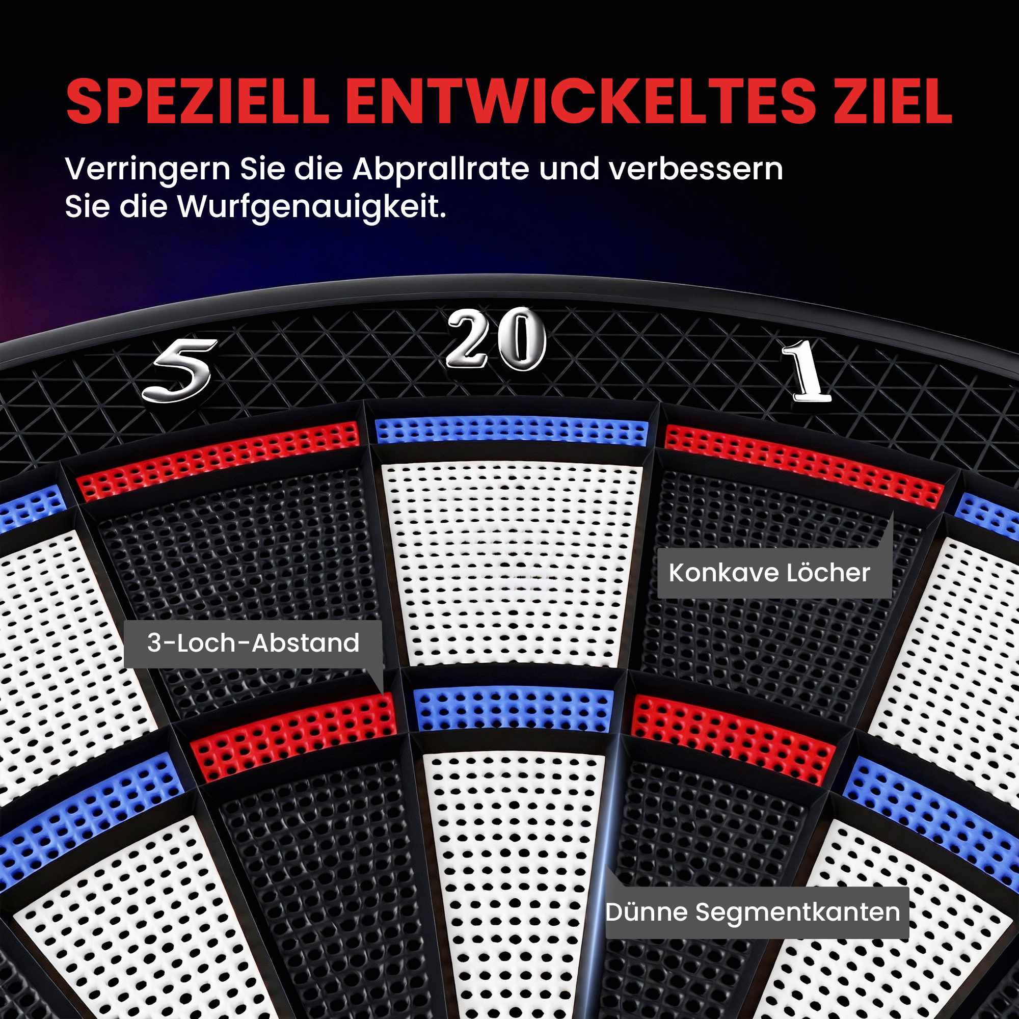 Elektronisk darttavla, 1–8 spelare, LCD-skärm, 6 dartset