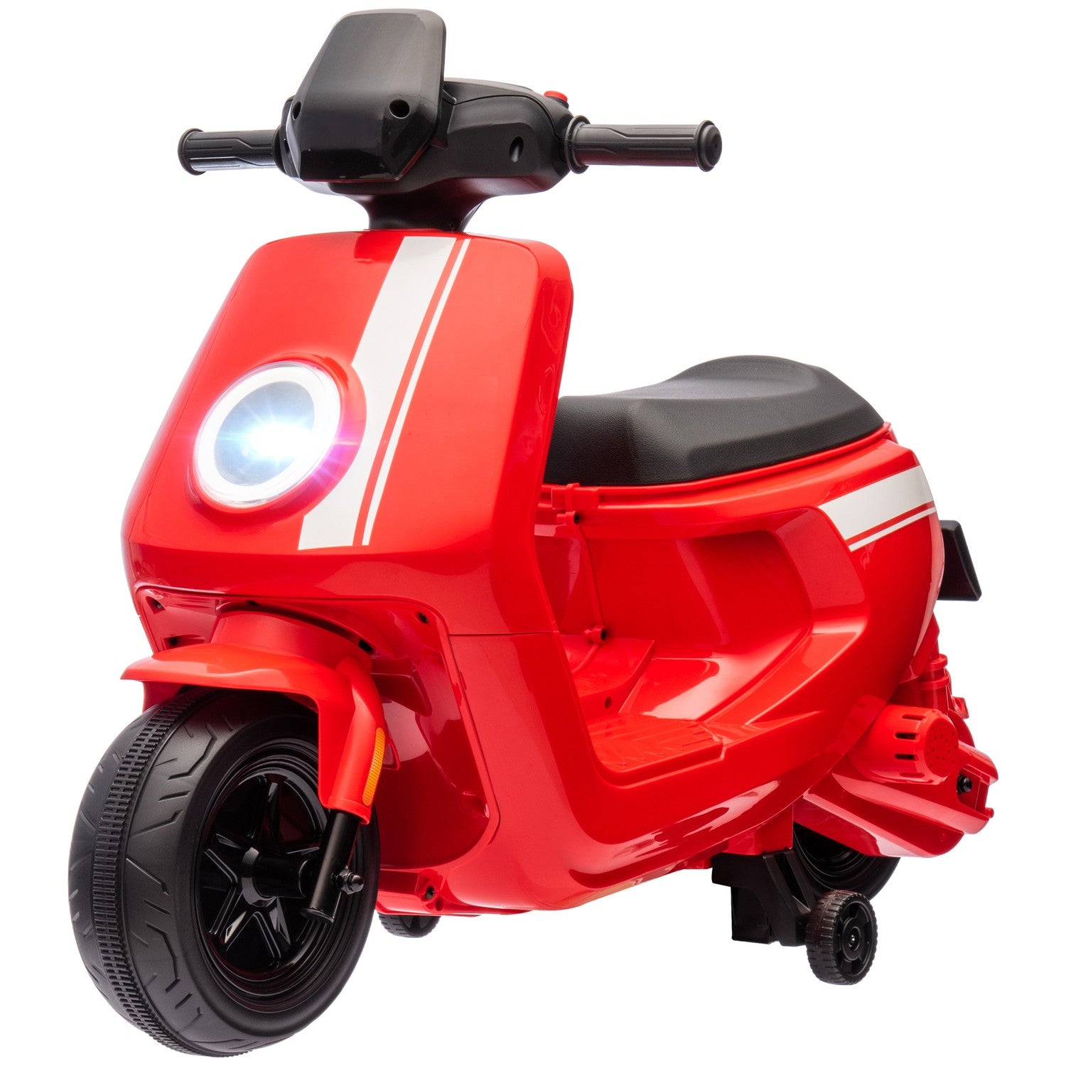 Elmotorcykel för barn, 6V, musik & ljus, röd