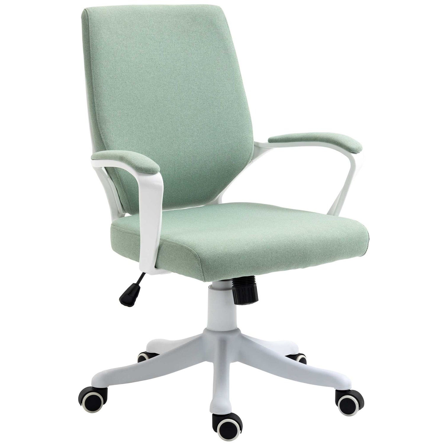 Ergonomisk grön & vit kontorsstol, vippfunktion, 360° vridbar