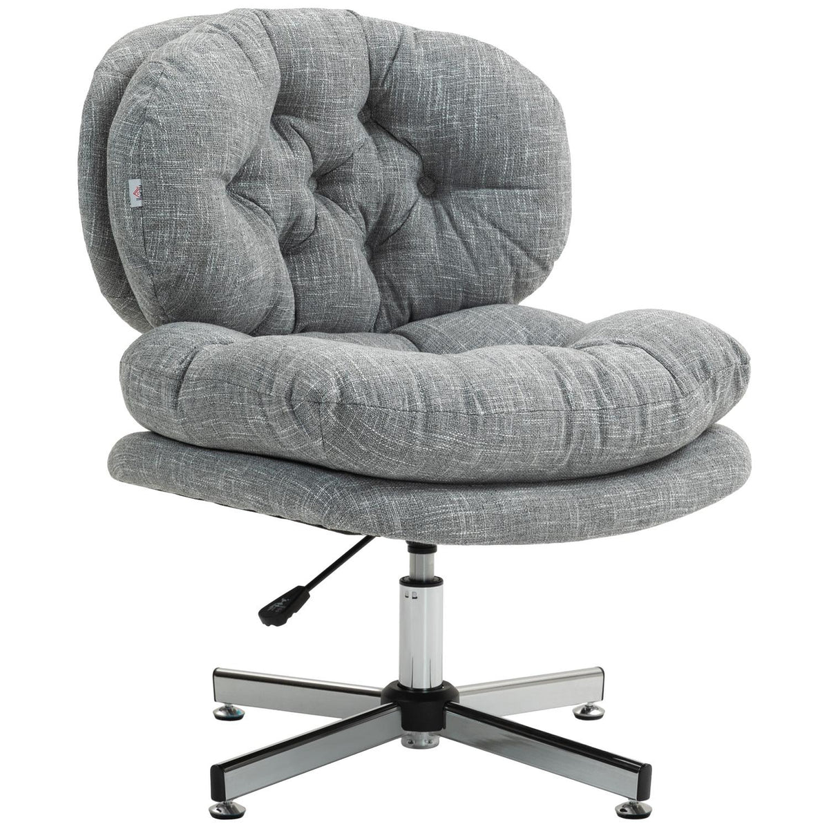 Chaise de bureau ergonomique, réglable en hauteur, lin gris