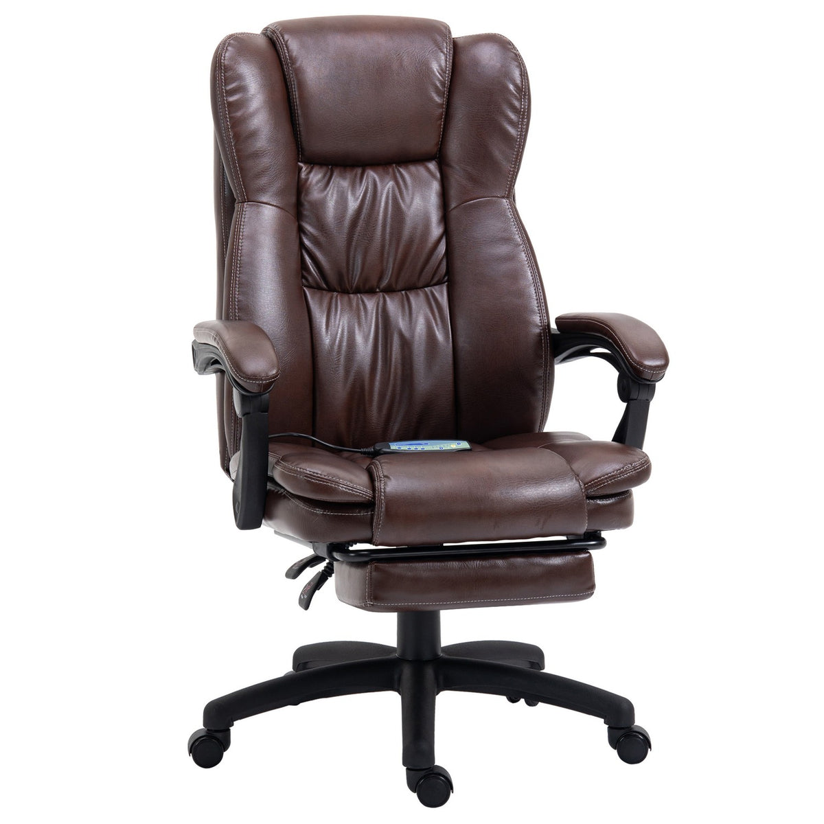 Sedia da ufficio ergonomica, similpelle reclinabile