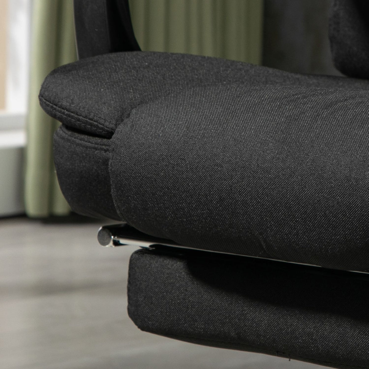 Chaise de bureau de massage ergonomique, allongée avec repose-pieds, noir