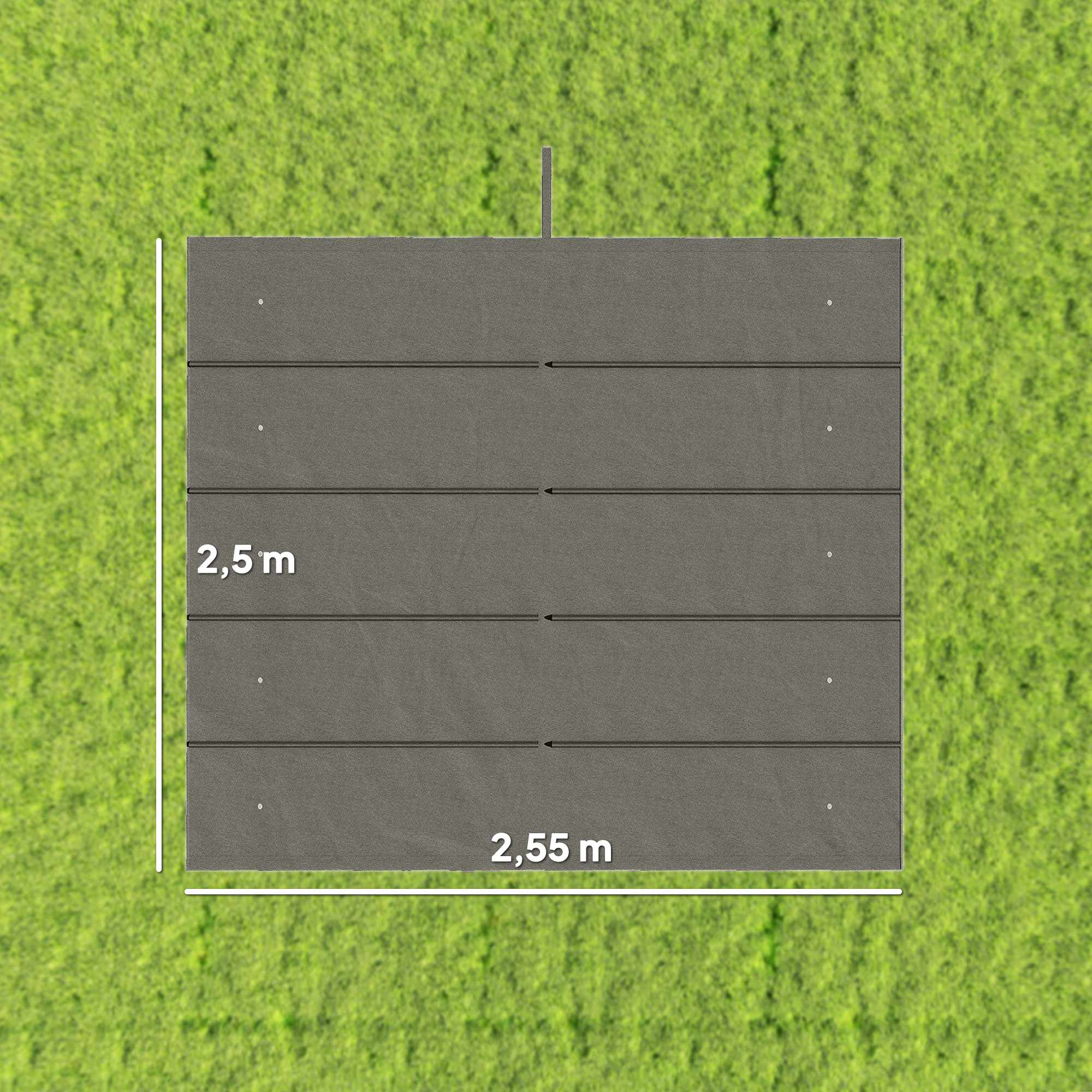 Ersättningstak för 3x3m Pergola, Ljusgrå, Polyester