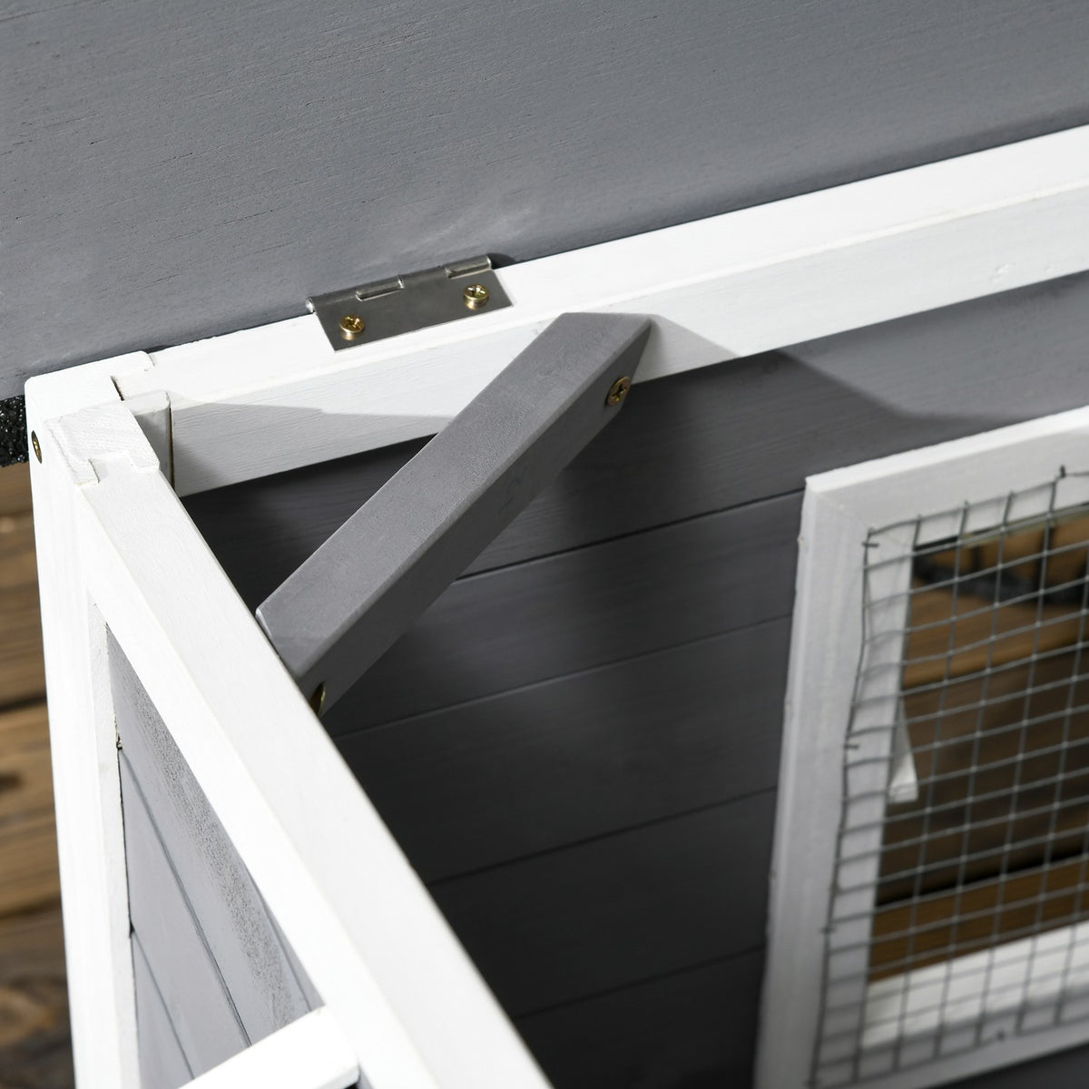 Cuccia per cani in legno di abete, resistente alle intemperie con fondo rimovibile