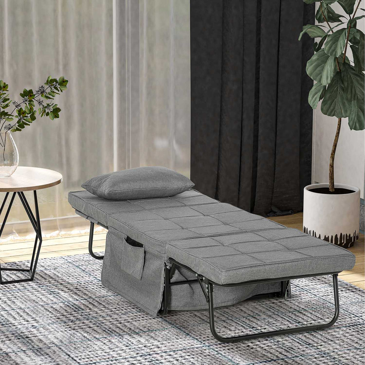 Klappbares 4-in-1 Gästebett & Ottomane mit verstellbarer Höhe