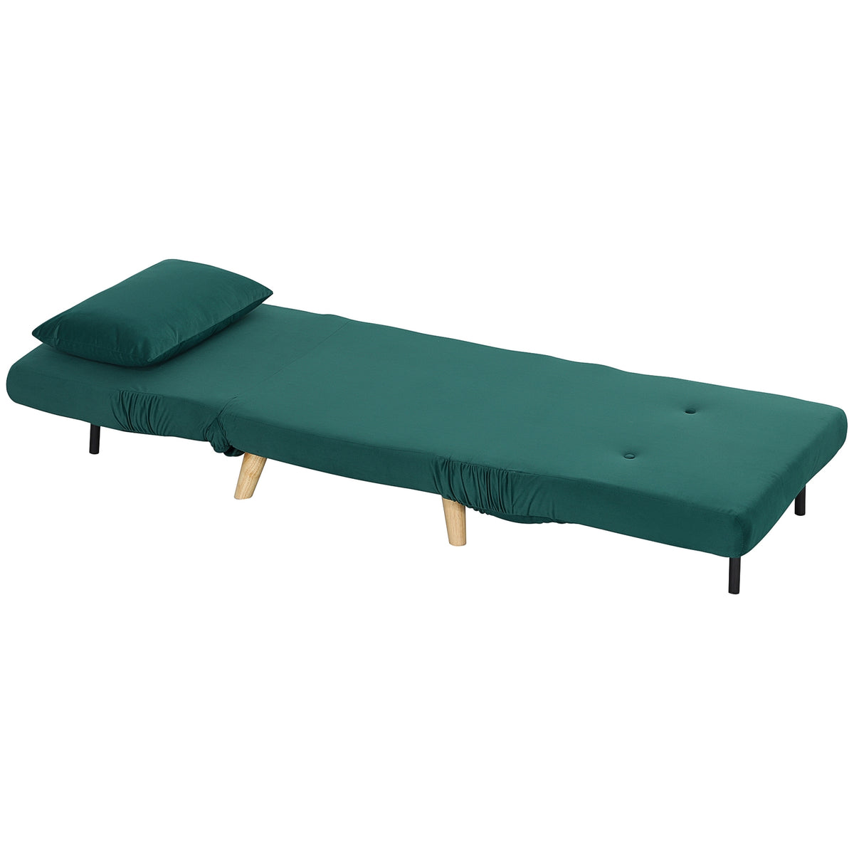 Chaise relax rabattable aspect velours avec dossier réglable