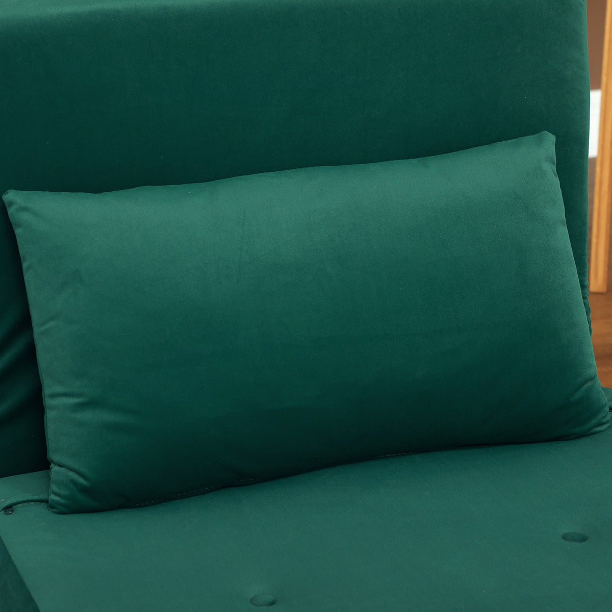 Chaise relax rabattable aspect velours avec dossier réglable