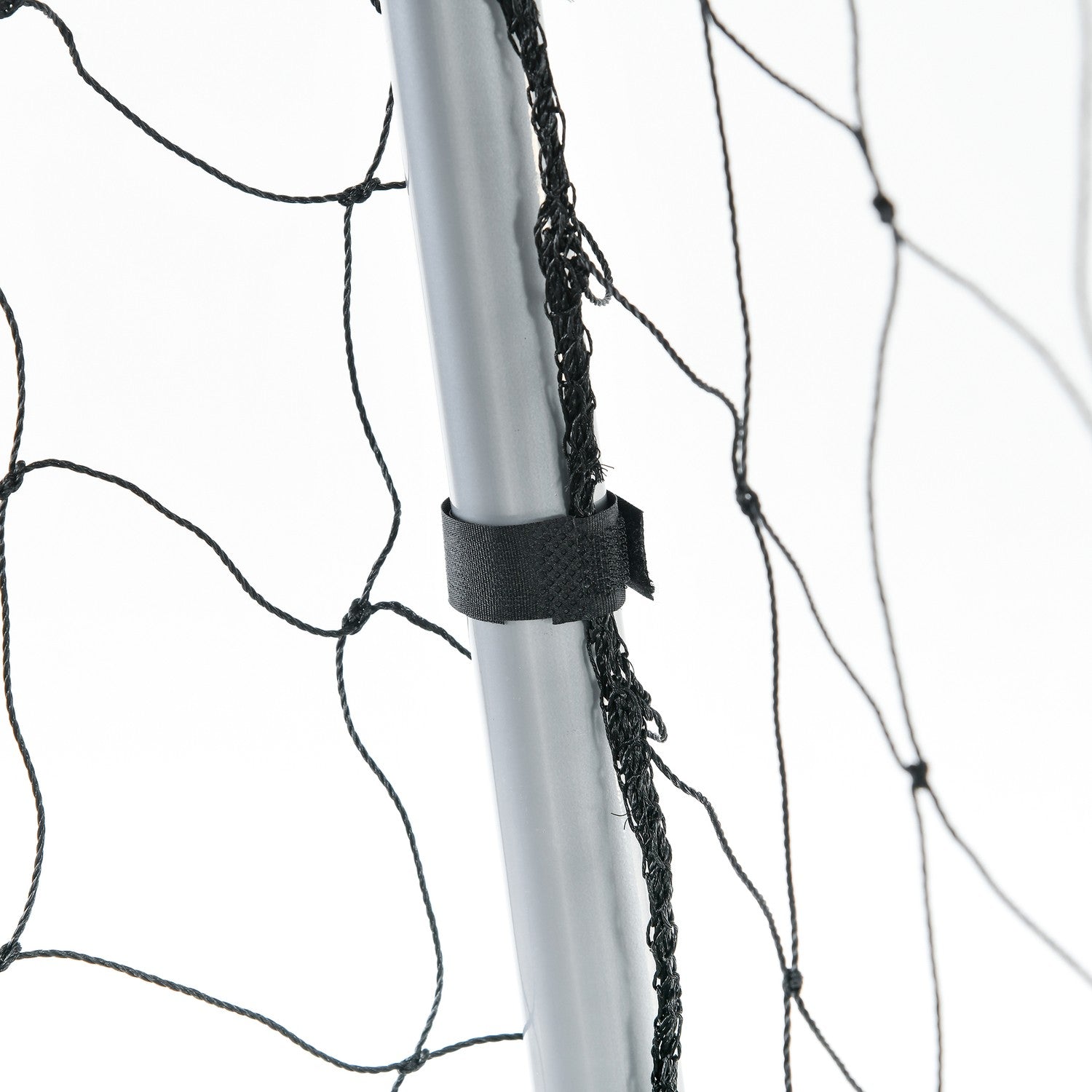 Fotbollsmål i stål med PE Mesh, 300x120x200 cm, Grå