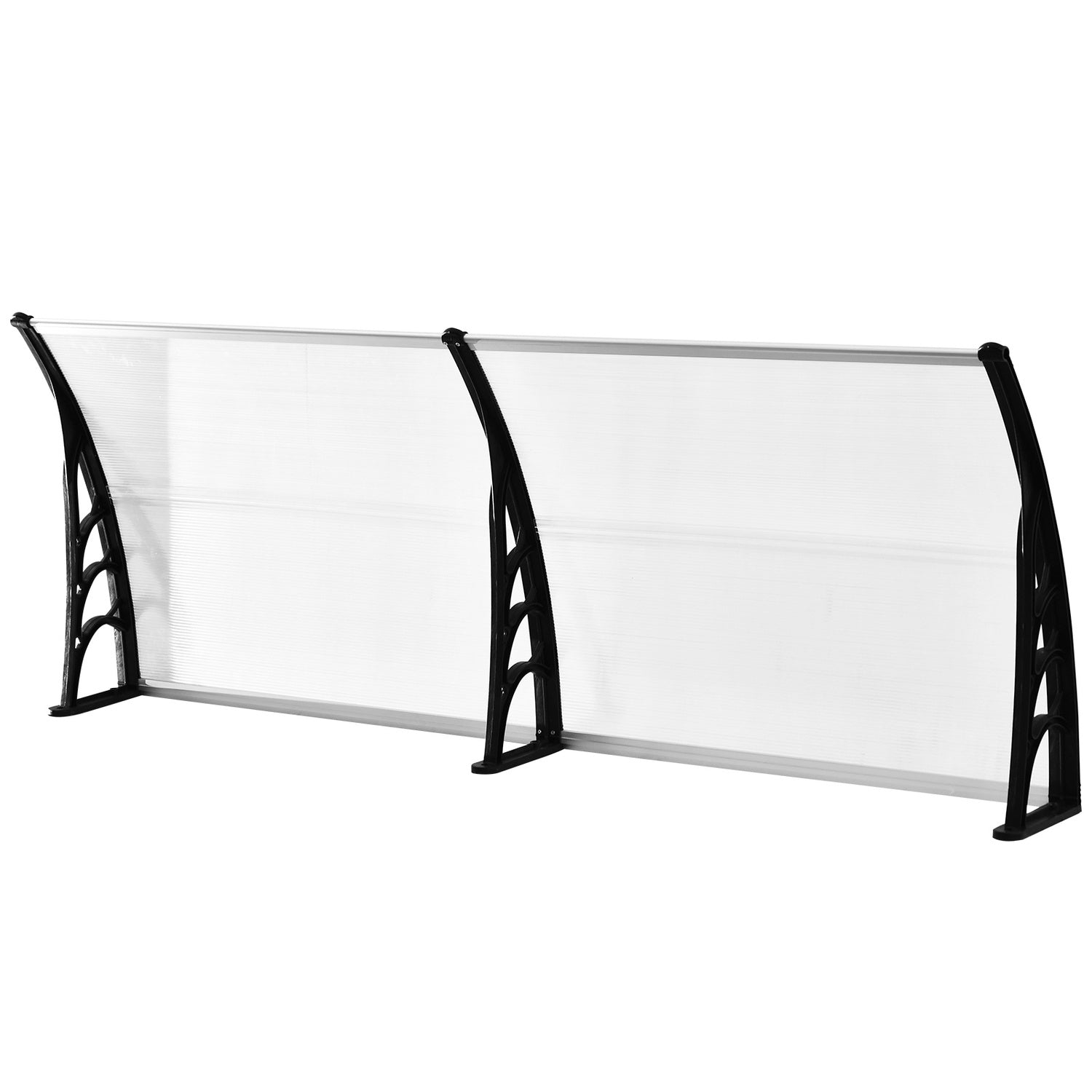 Framdörr aluminiumkapell, 75x195x23 cm, klar polykarbonat