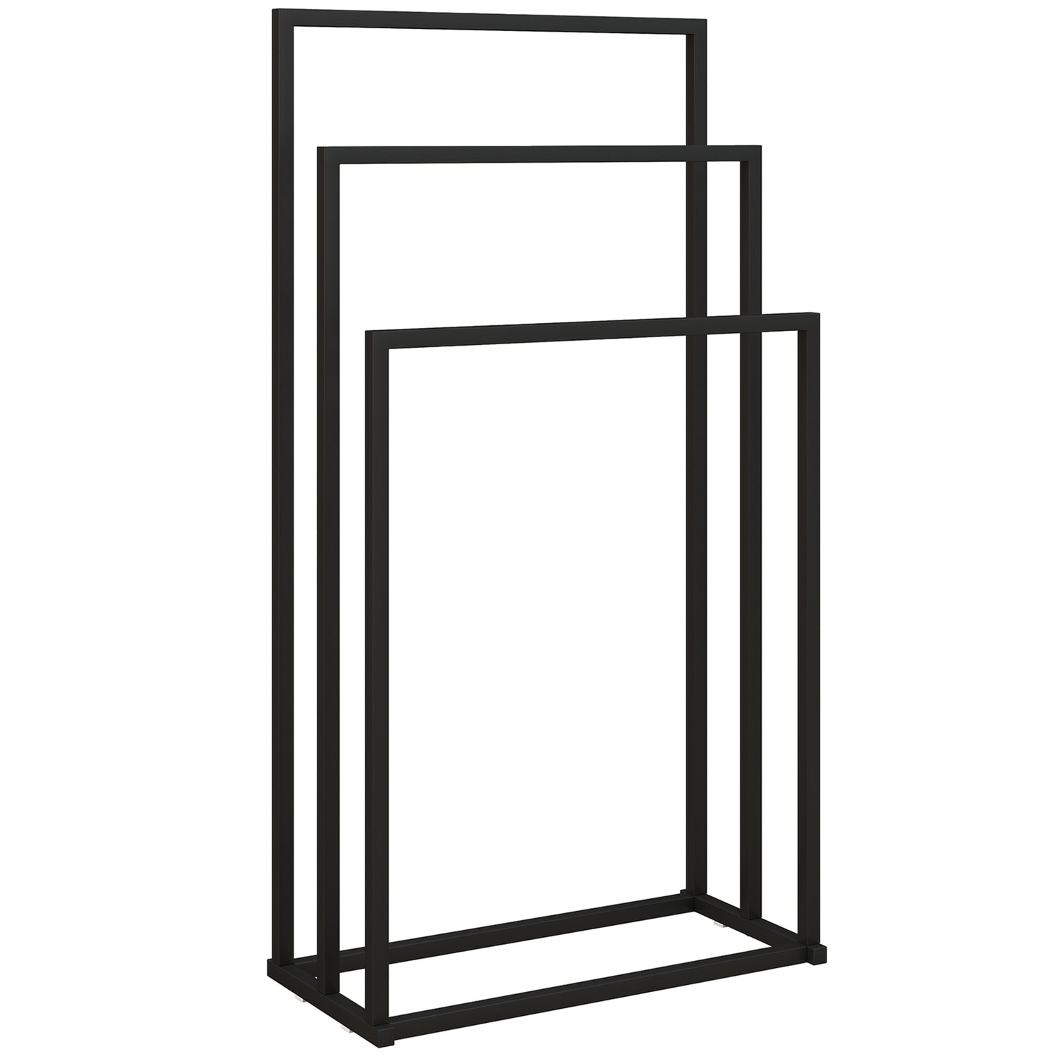 Fristående handdukshängare med 3 stänger, stål, 45x21,5x85 cm