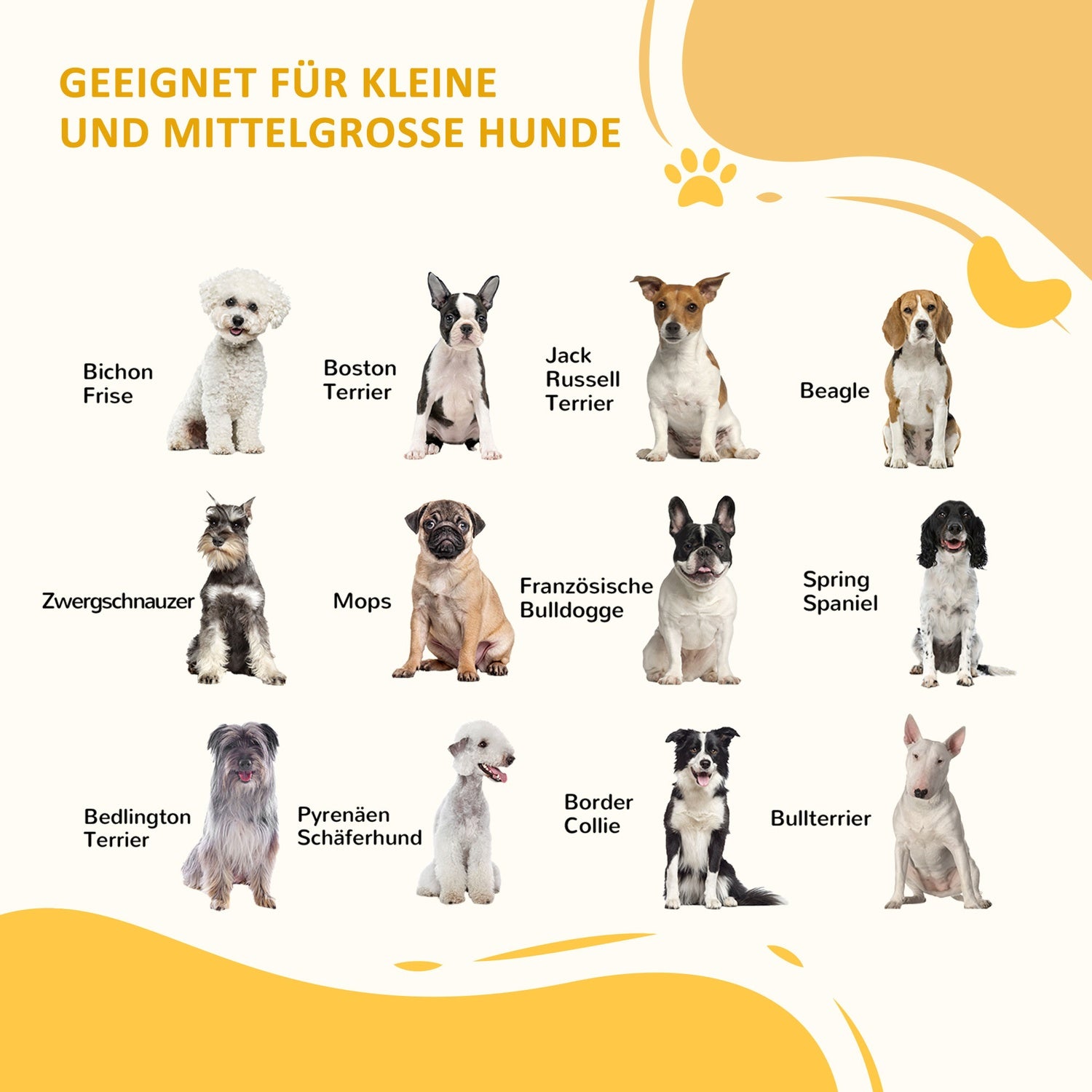 Fristående hundport i trä med dörr, brun, justerbar