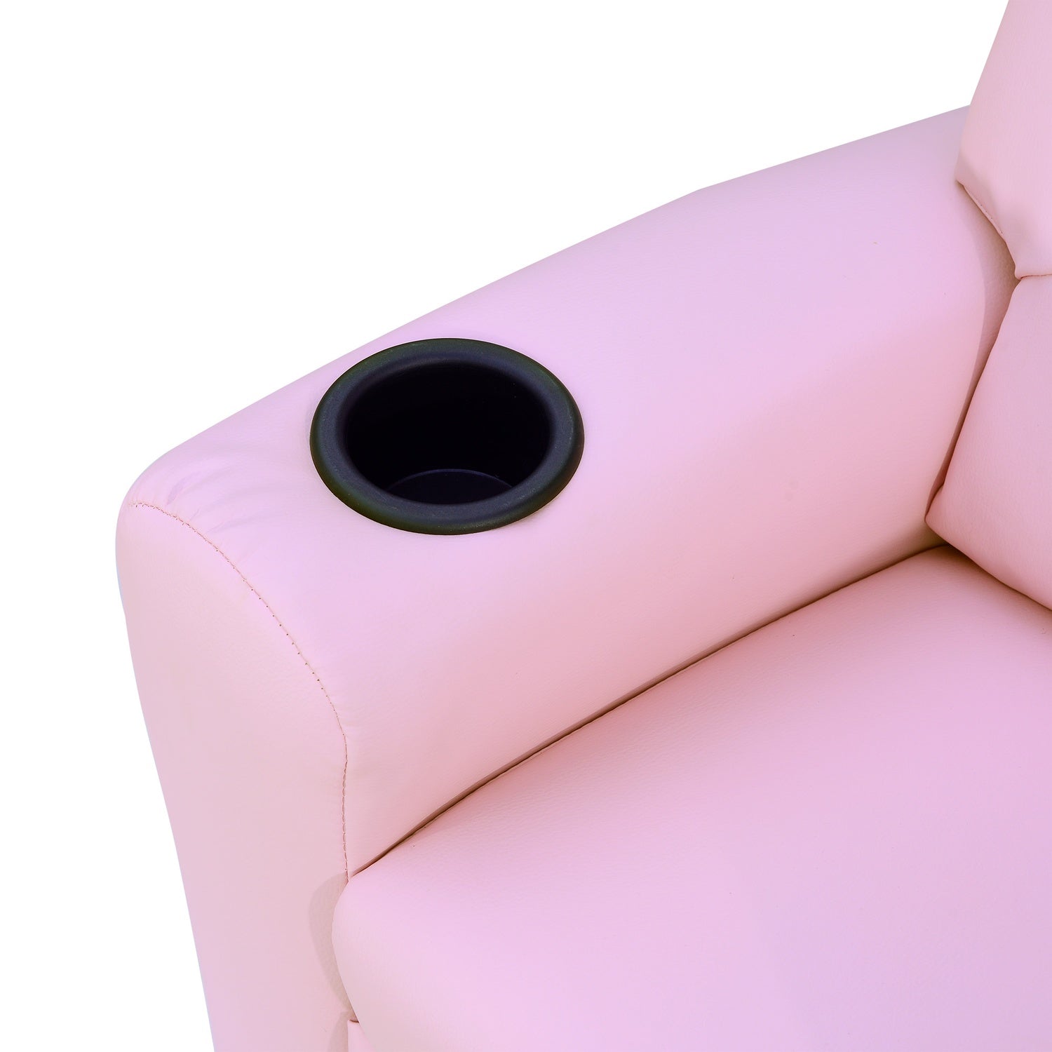 Fåtölj för barn med mugghållare, rosa fåtölj för åldrarna 3-6