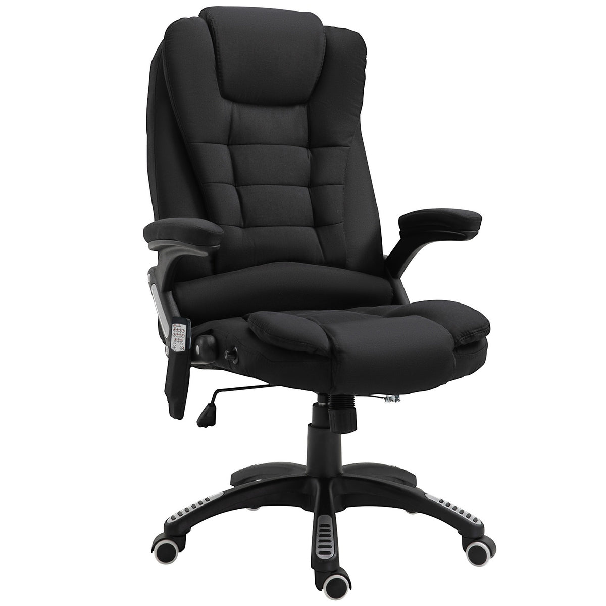 Gaming-Bürostuhl mit Massage, verstellbare Höhe, schwarz