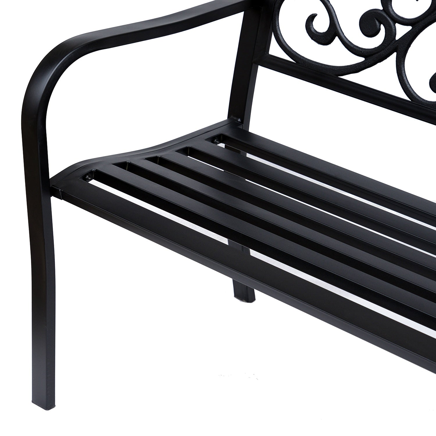 Garden Patio 3-sits stålbänk med armstöd