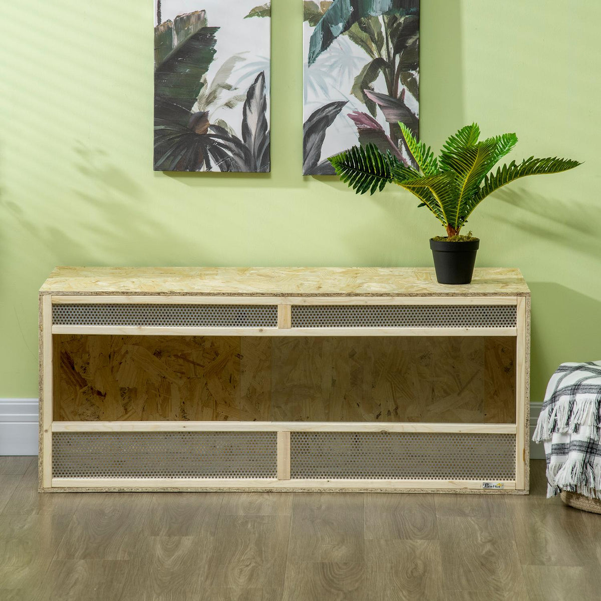 Glasterrarium, 120x50x50 cm, Ventilerad, Skjutdörr