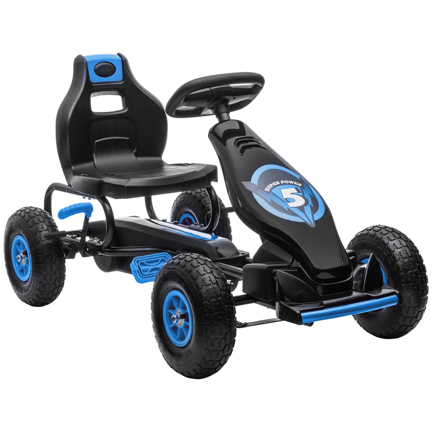 Gokart för barn med justerbar sits, gummidäck och broms
